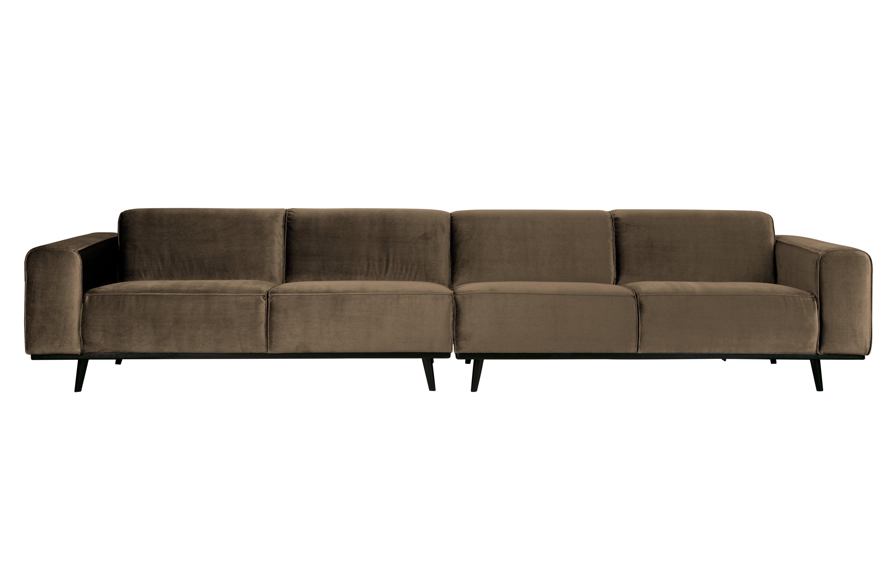 Sofa aksamitna 4-osobowa STATEMENT ciemnobrązowy Be Pure 372 cm   Eye on Design