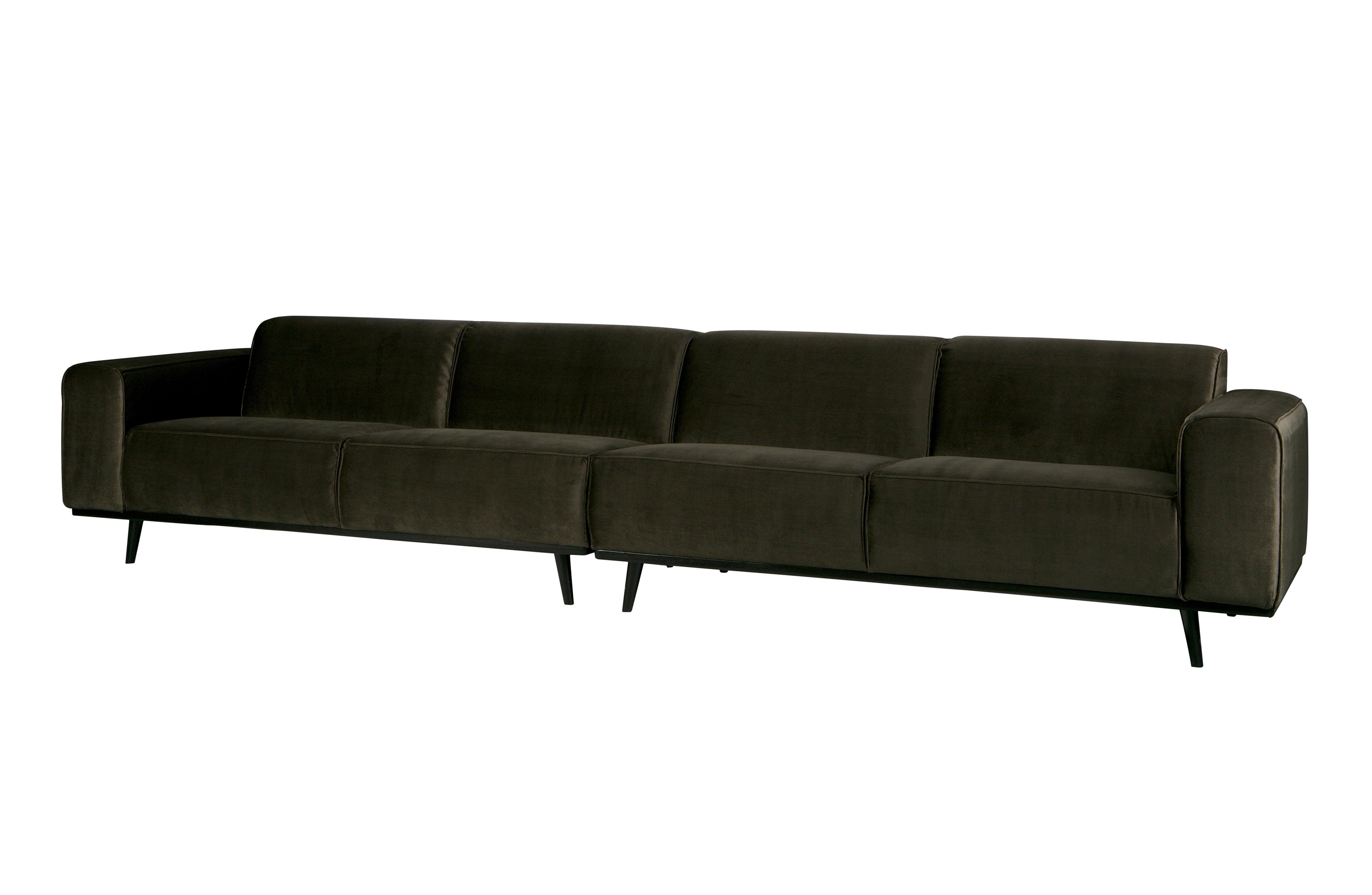 Sofa aksamitna 4-osobowa STATEMENT ciemnozielony Be Pure    Eye on Design