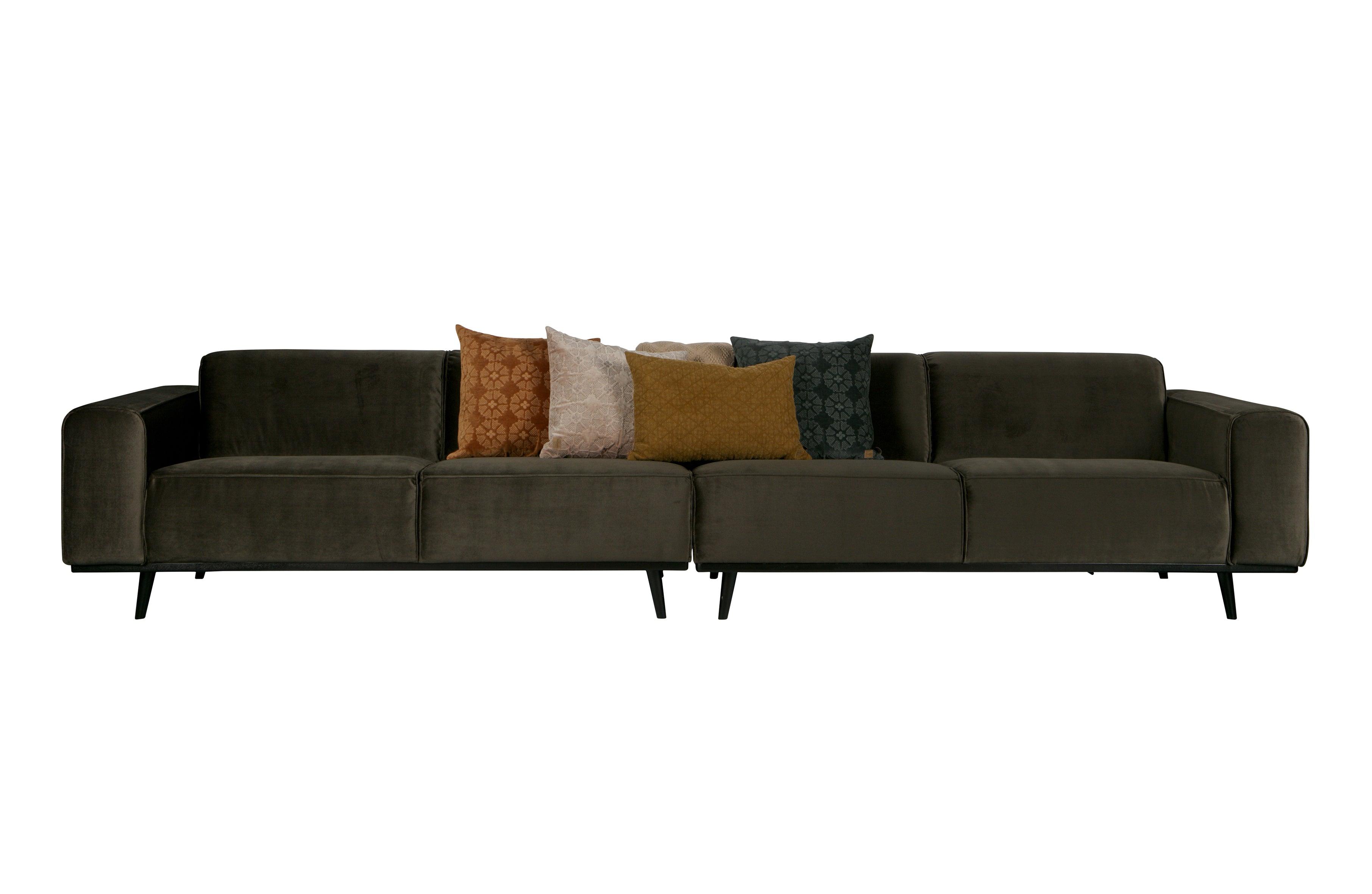 Sofa aksamitna 4-osobowa STATEMENT ciemnozielony Be Pure    Eye on Design