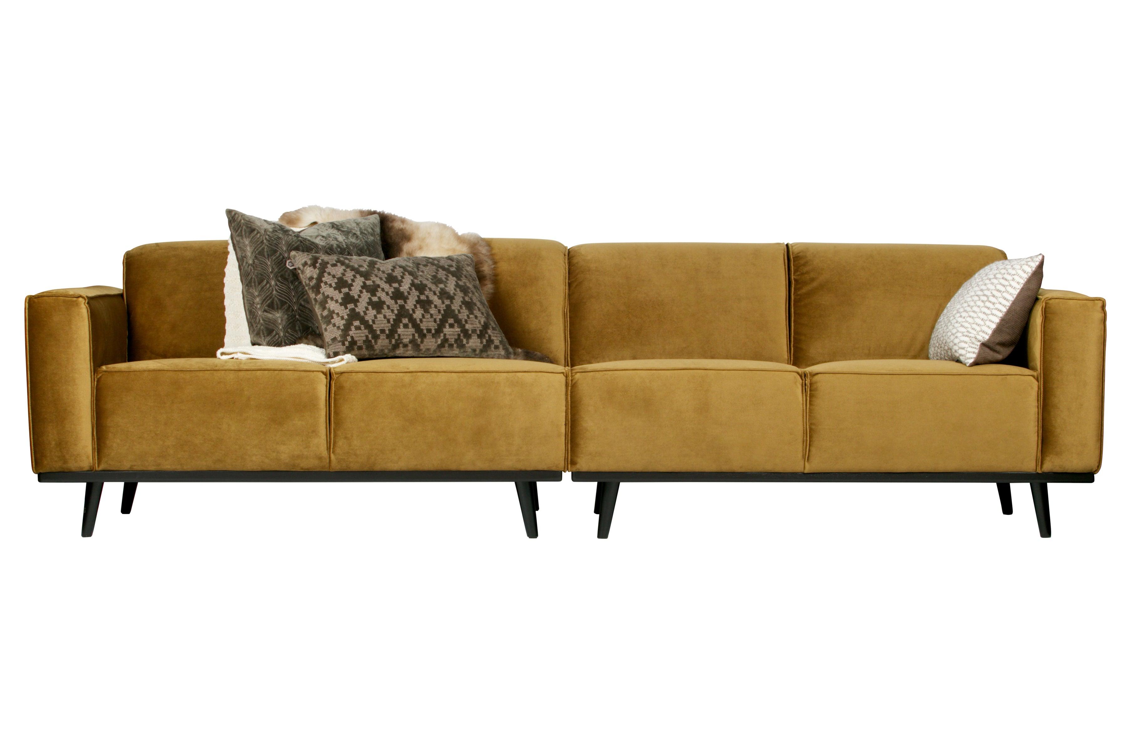 Sofa aksamitna 4-osobowa STATEMENT miodowy Be Pure    Eye on Design