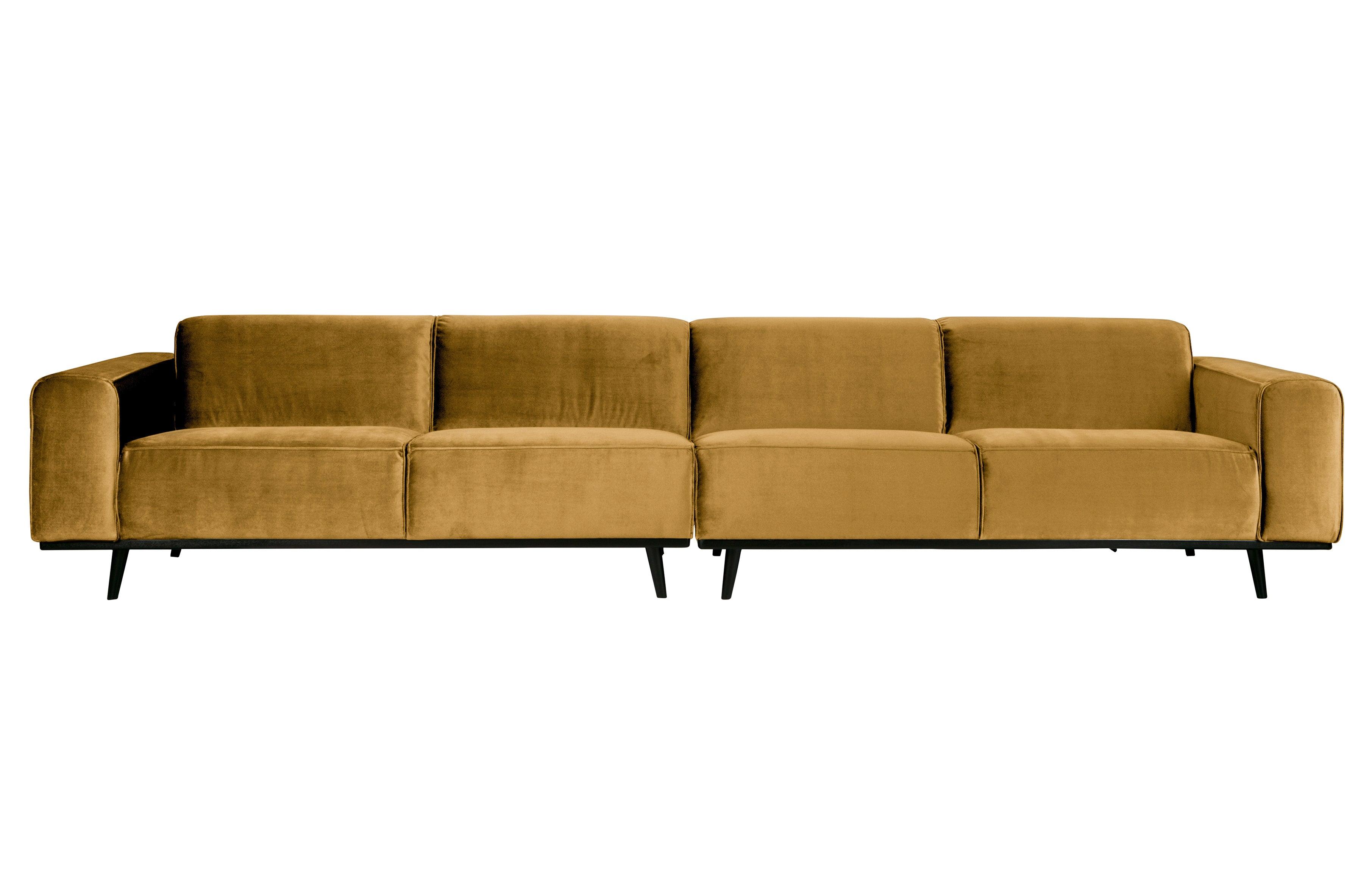 Sofa aksamitna 4-osobowa STATEMENT miodowy Be Pure 372 cm   Eye on Design