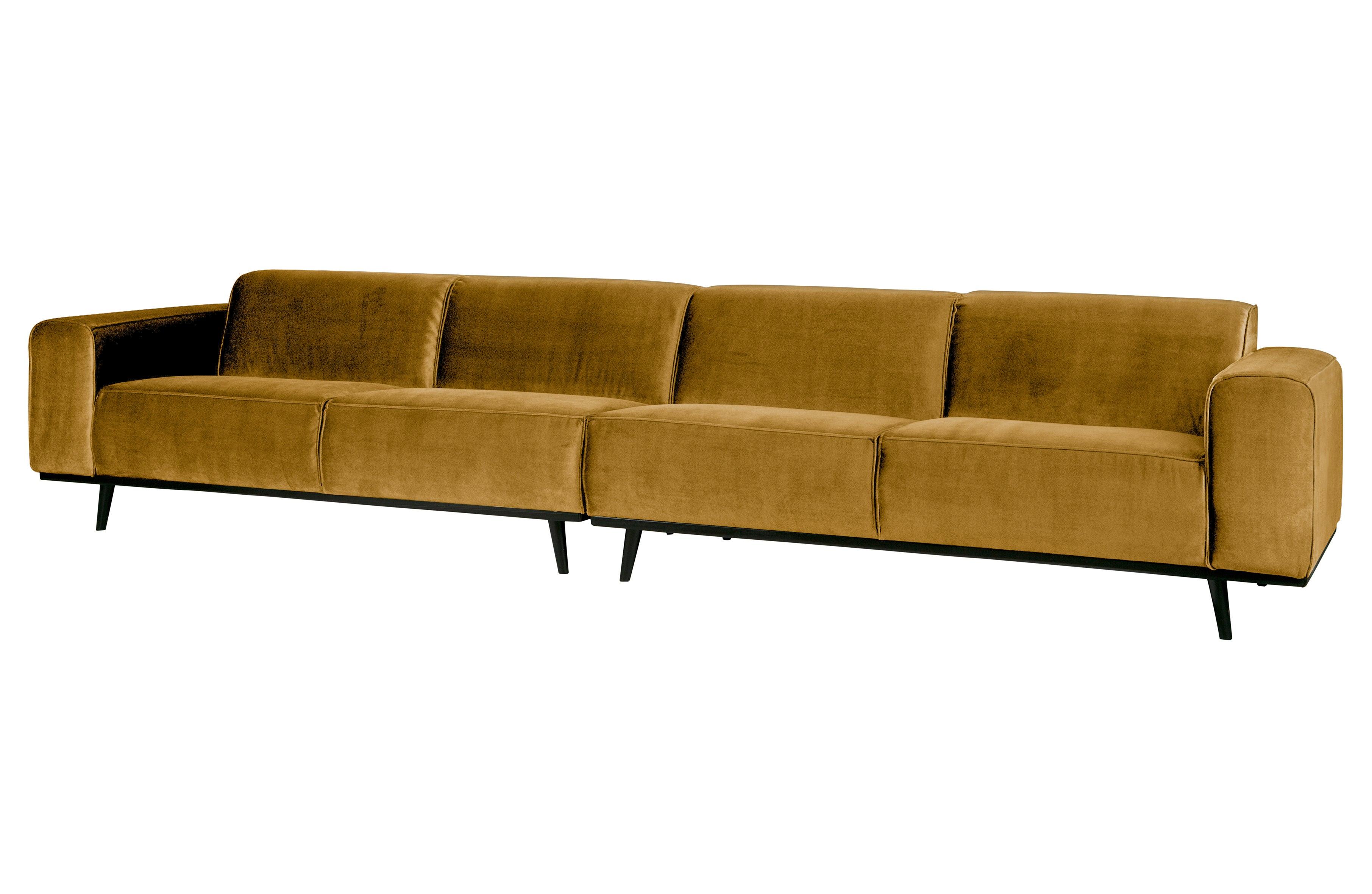 Sofa aksamitna 4-osobowa STATEMENT miodowy Be Pure    Eye on Design