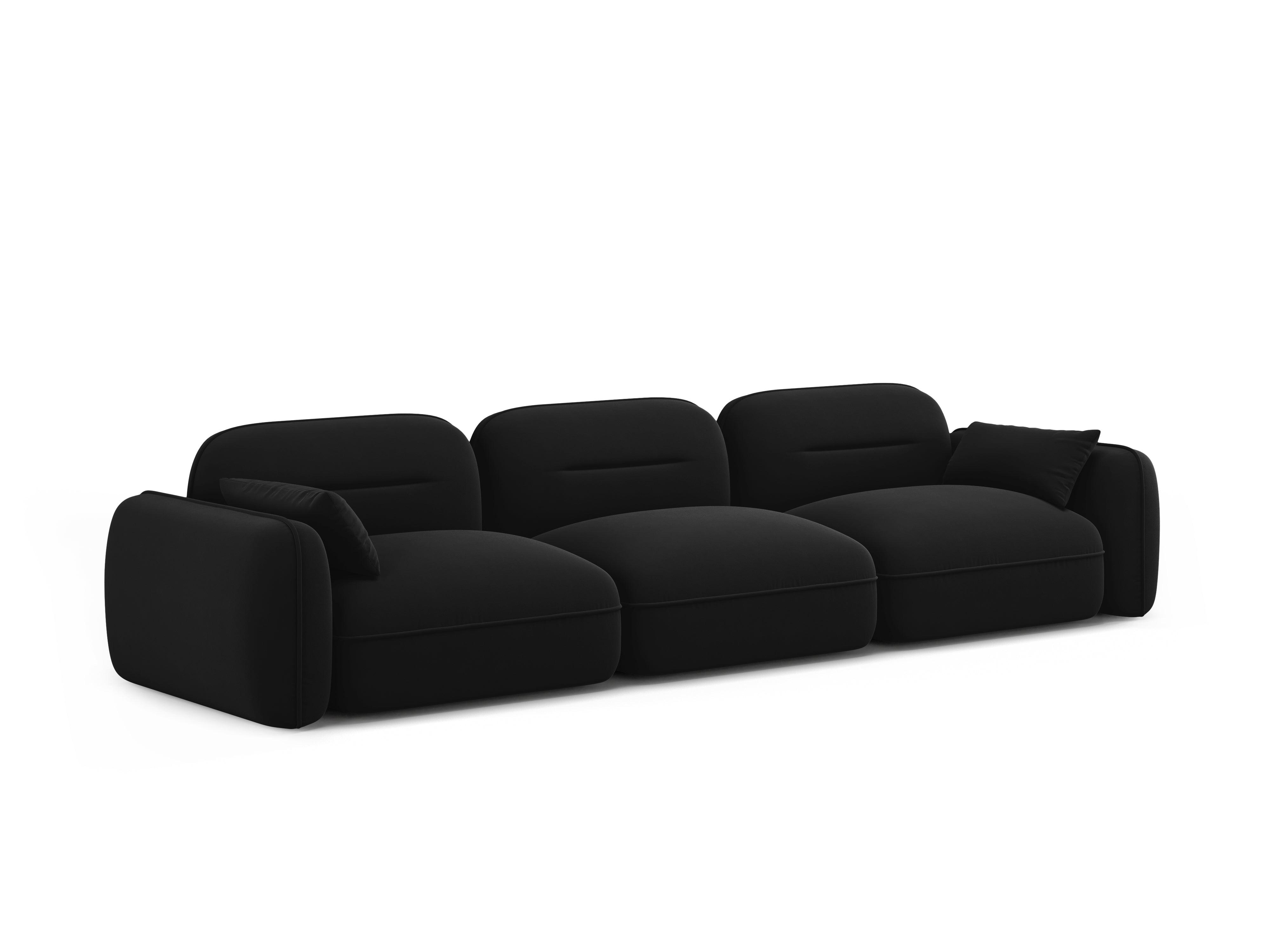 Sofa modułowa aksamitna 4-osobowa SYDNEY czarny Cosmopolitan Design    Eye on Design