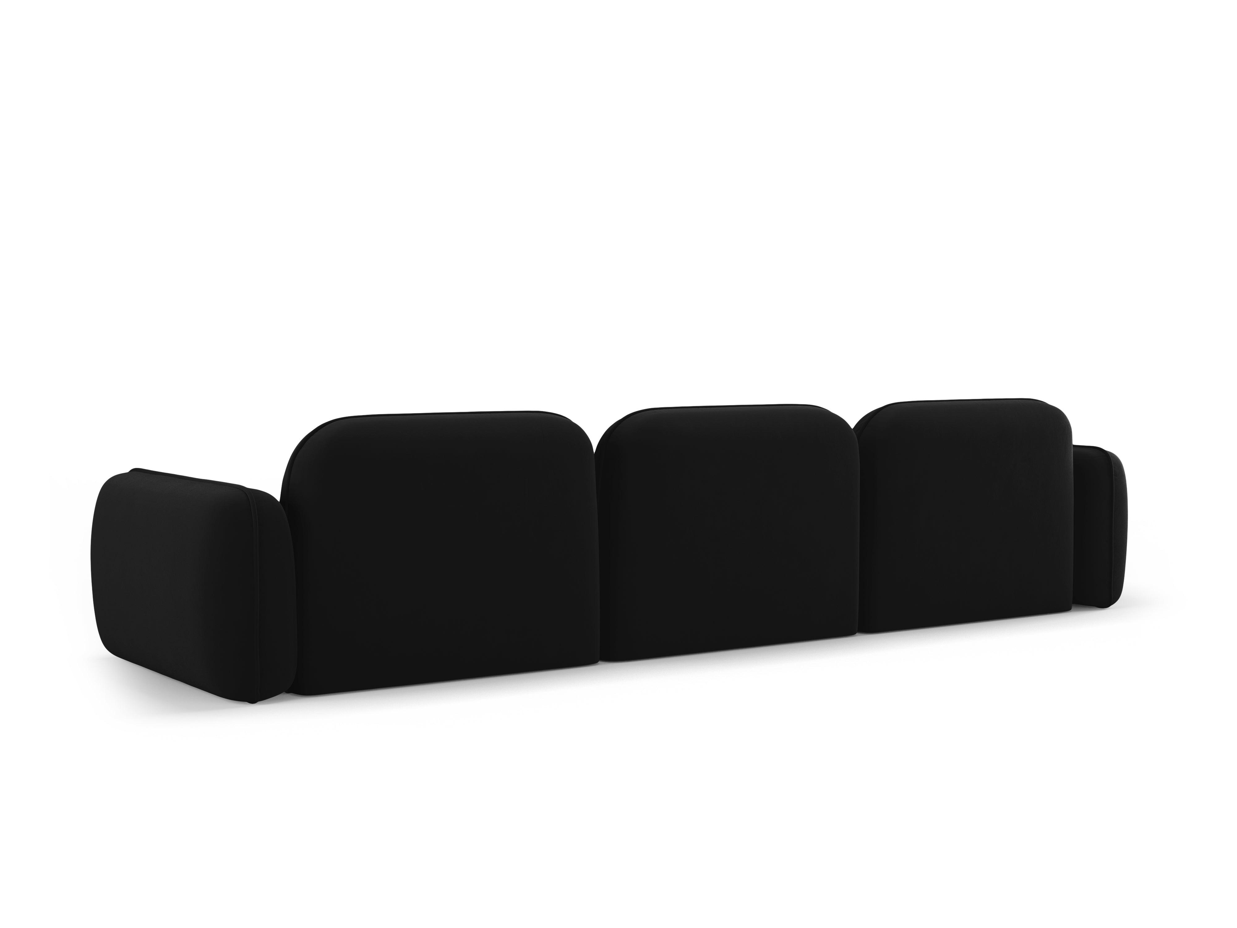 Sofa modułowa aksamitna 4-osobowa SYDNEY czarny Cosmopolitan Design    Eye on Design