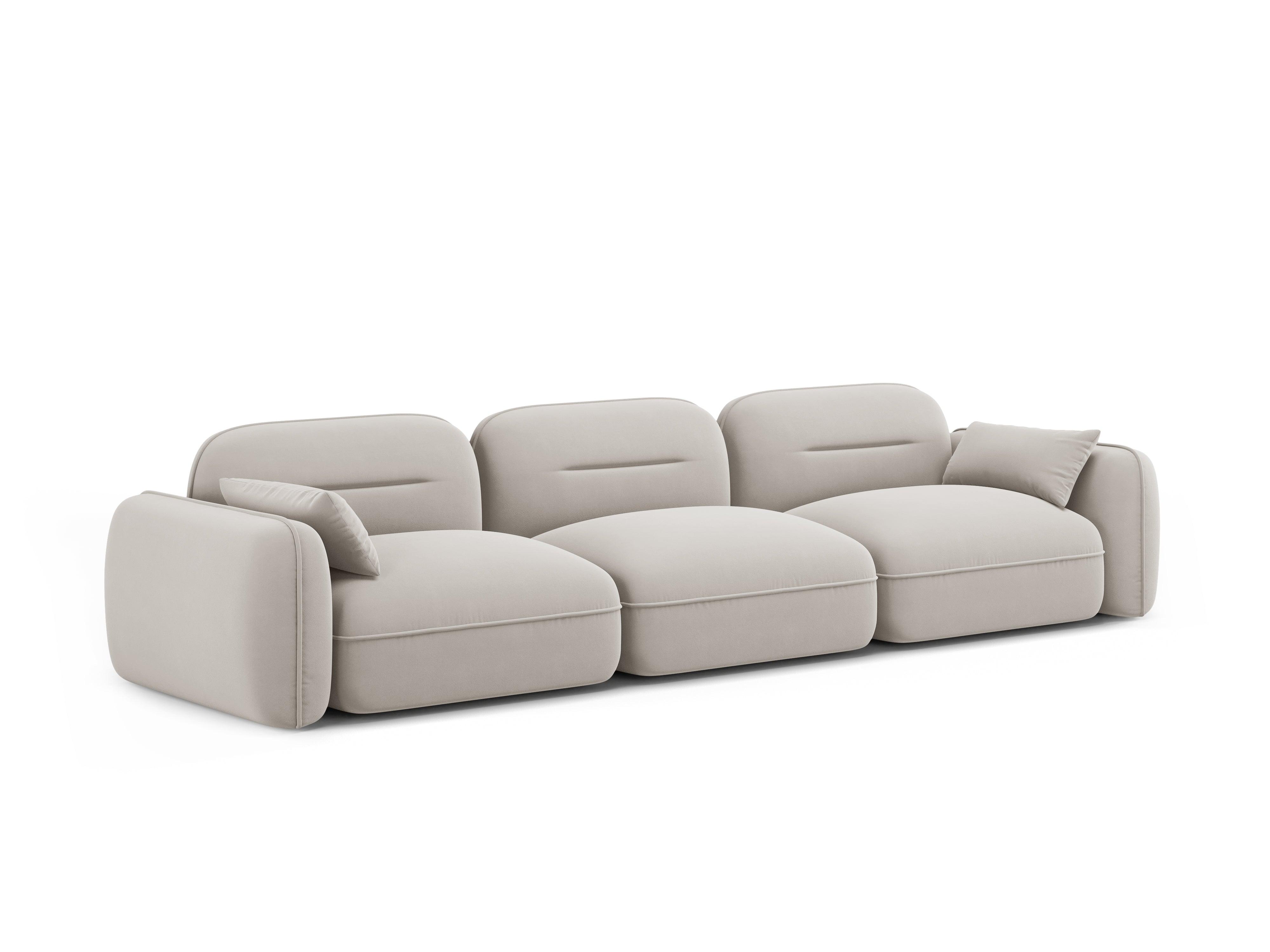 Sofa modułowa aksamitna 4-osobowa SYDNEY kość słoniowa Cosmopolitan Design    Eye on Design