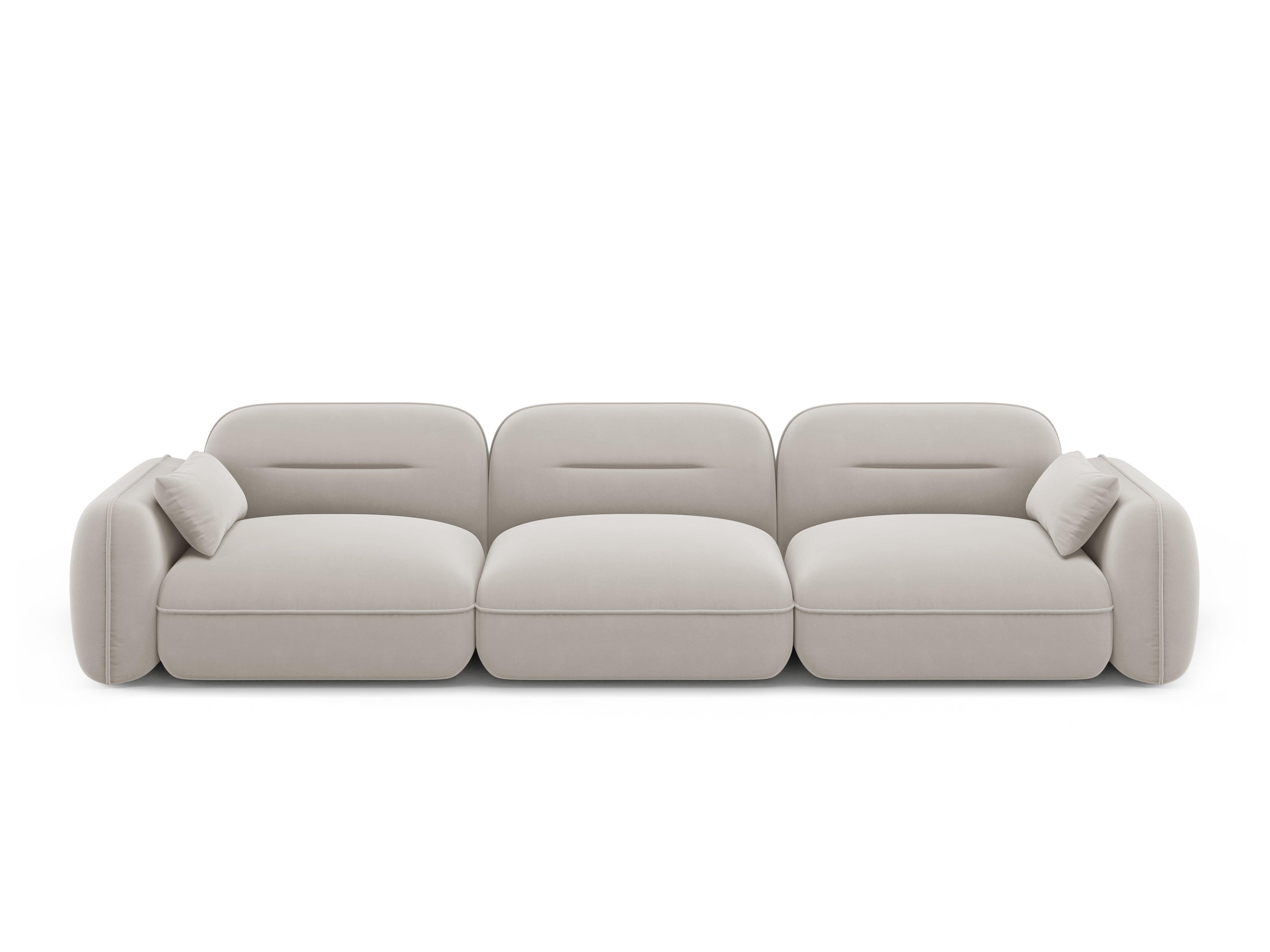 Sofa modułowa aksamitna 4-osobowa SYDNEY kość słoniowa Cosmopolitan Design    Eye on Design