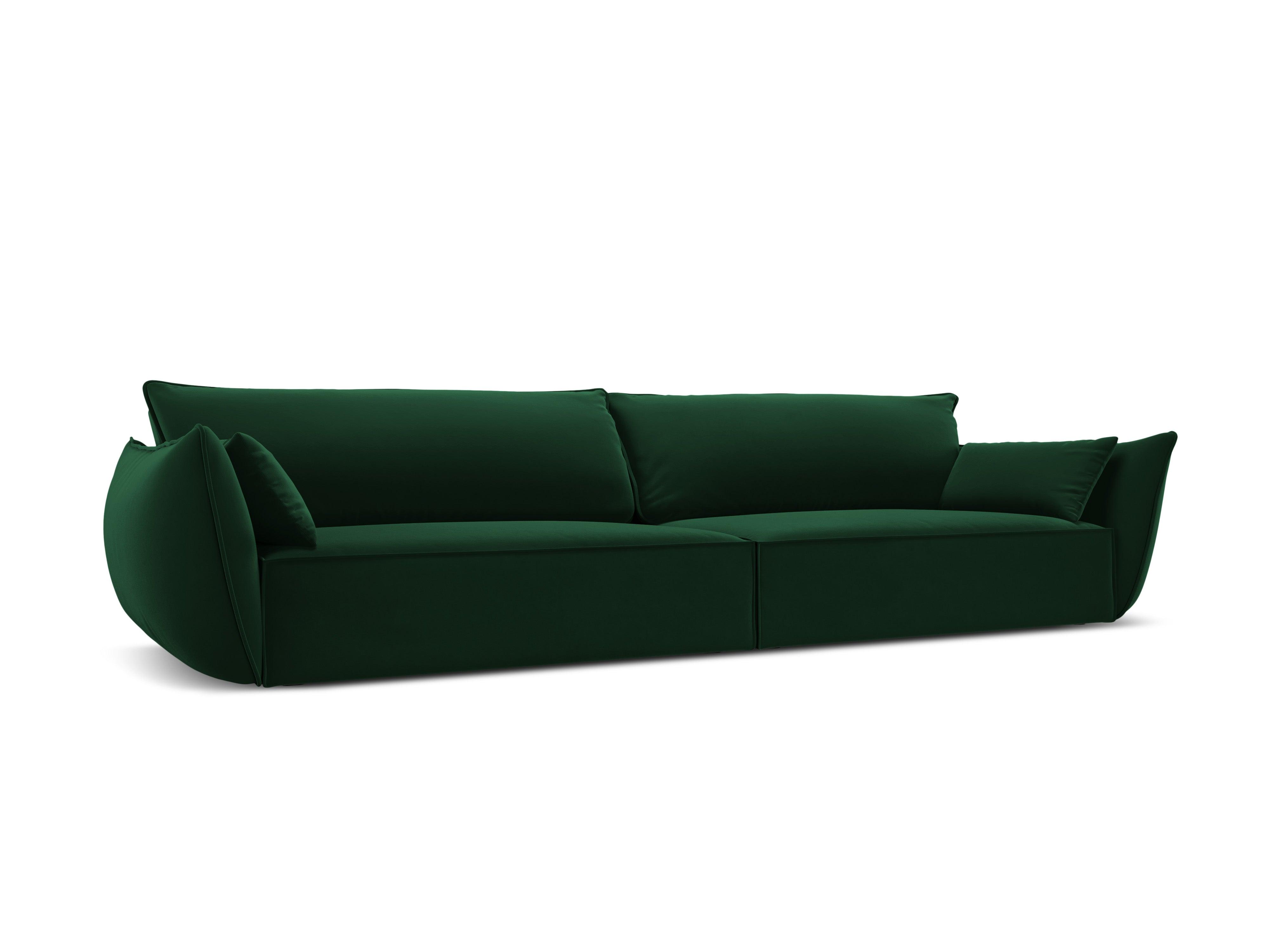 Sofa aksamitna 4-osobowa VANDA butelkowa zieleń Mazzini Sofas    Eye on Design