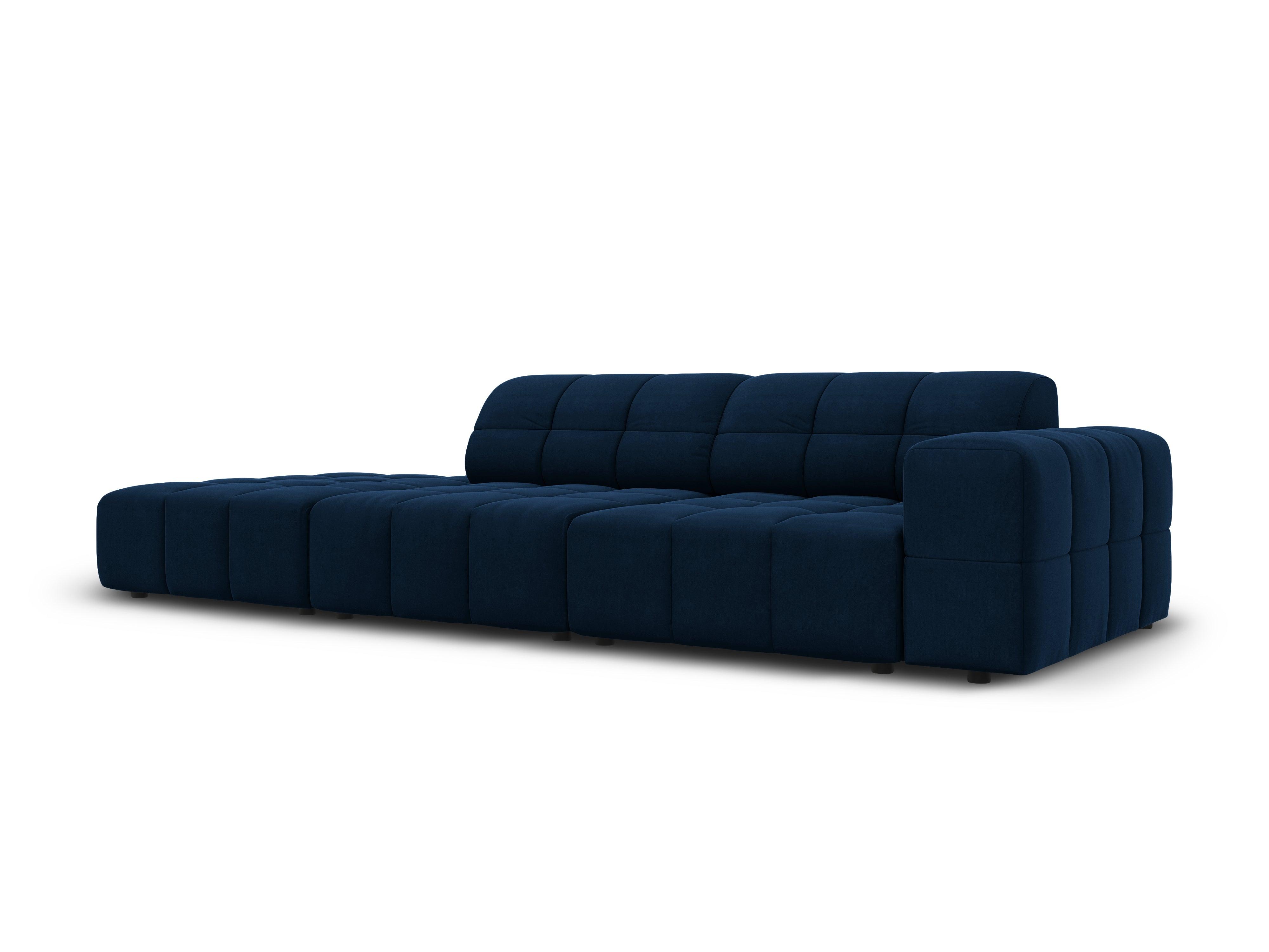 Sofa aksamitna lewostronna 3-osobowa CHICAGO granat królewski Cosmopolitan Design    Eye on Design