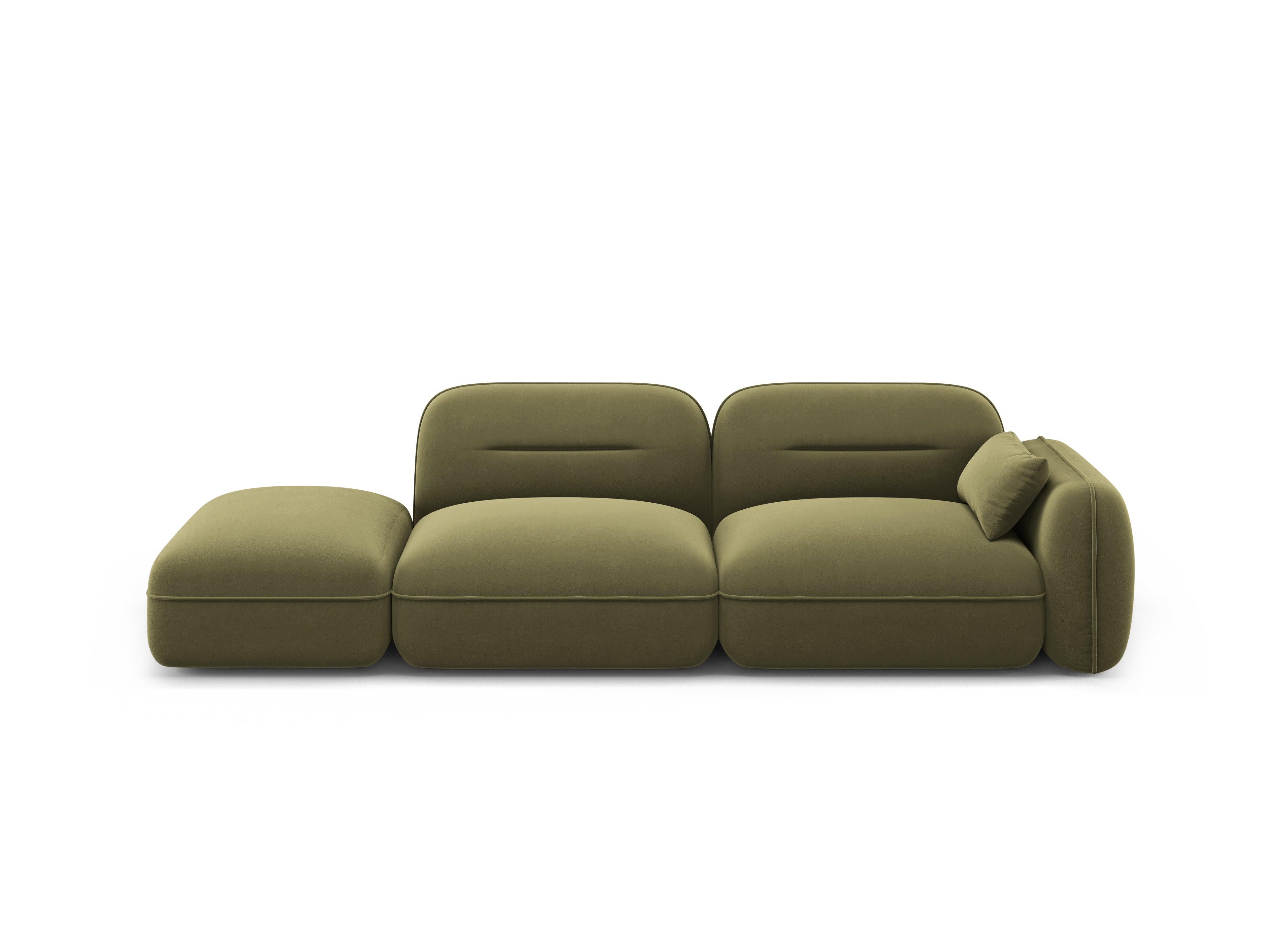 Sofa modułowa aksamitna lewostronna 3-osobowa SYDNEY jasnozielony Cosmopolitan Design    Eye on Design