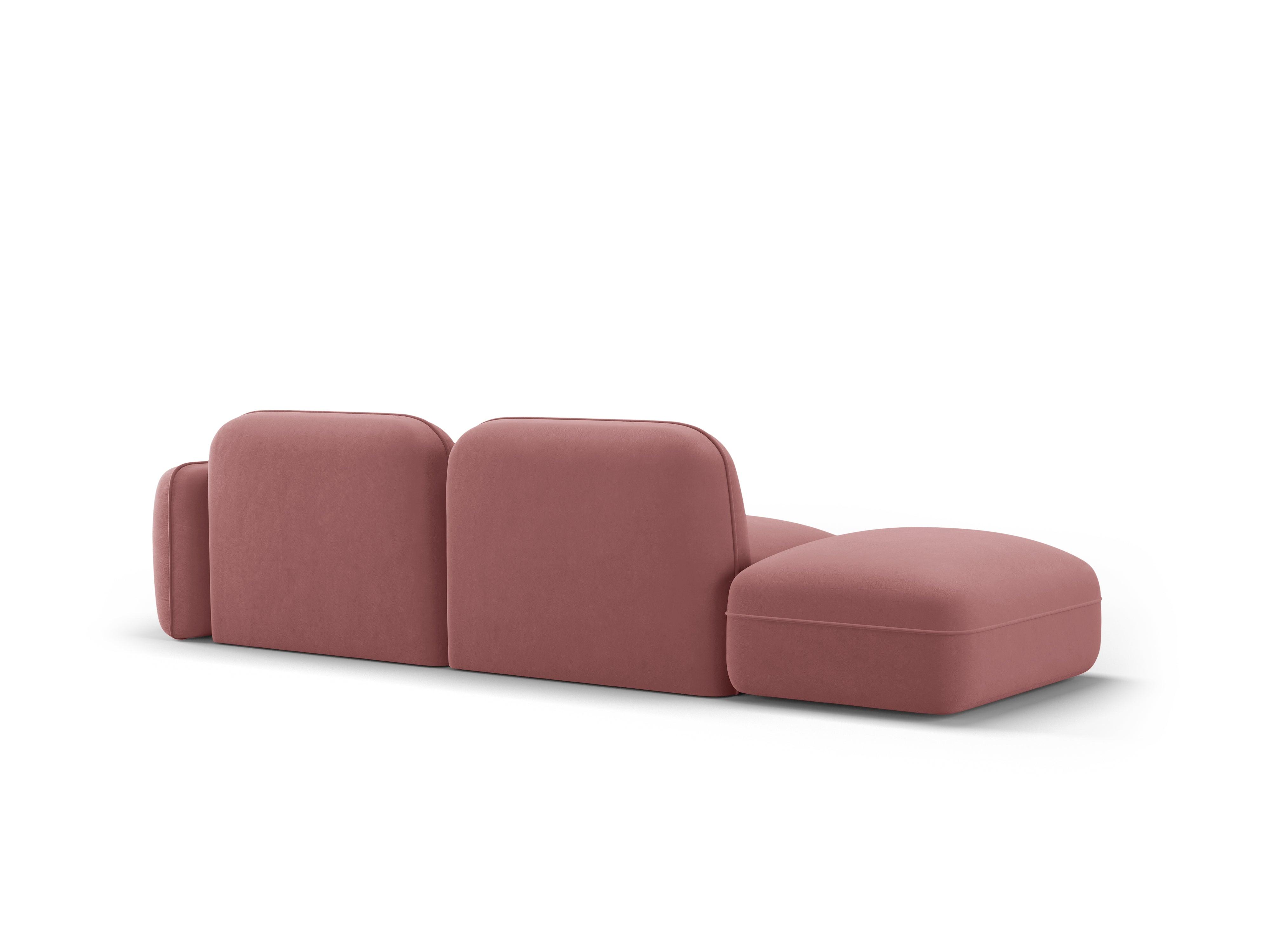 Sofa modułowa aksamitna lewostronna 3-osobowa SYDNEY łososiowy Cosmopolitan Design    Eye on Design