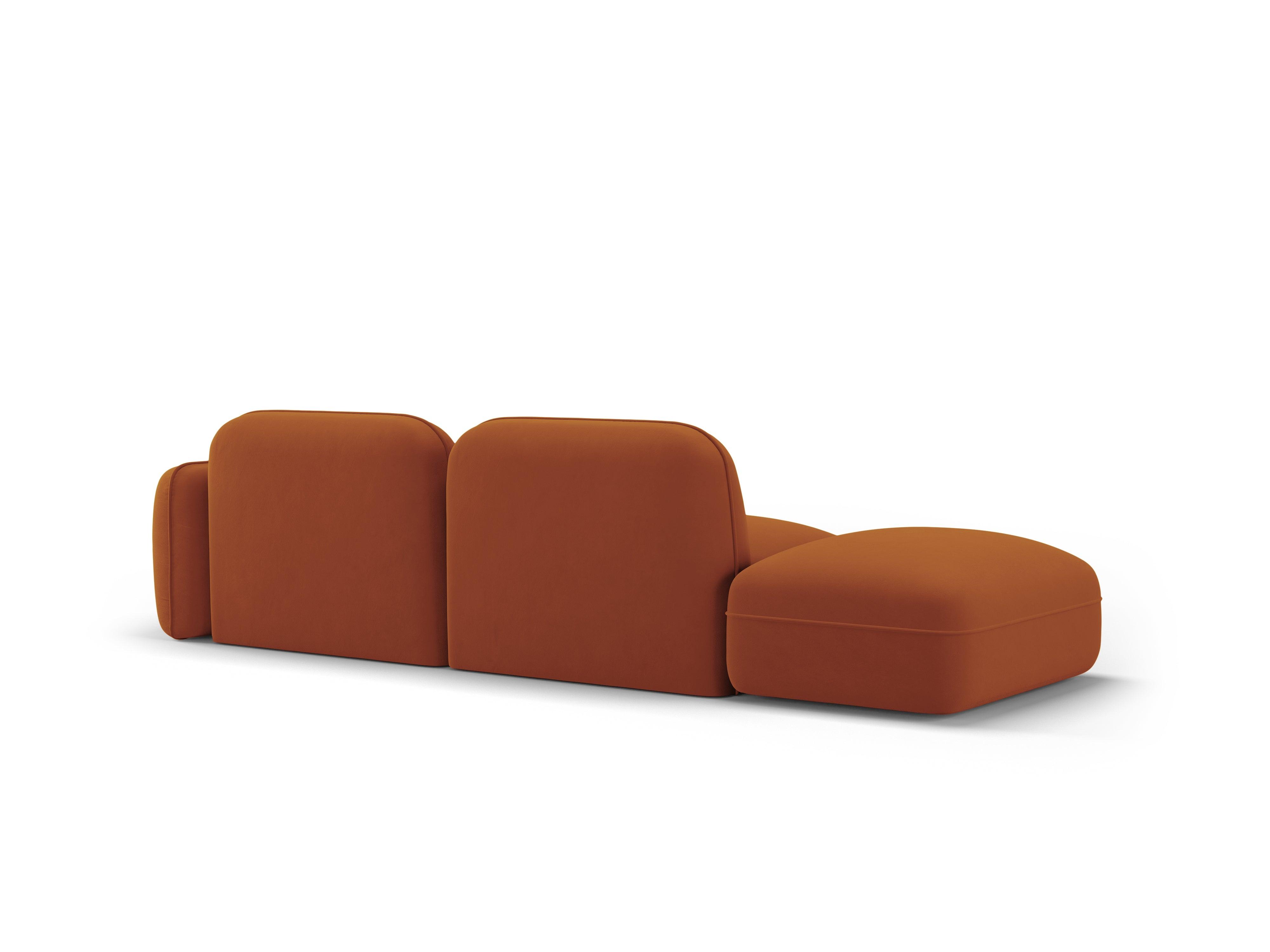 Sofa modułowa aksamitna lewostronna 3-osobowa SYDNEY terracotta Cosmopolitan Design    Eye on Design