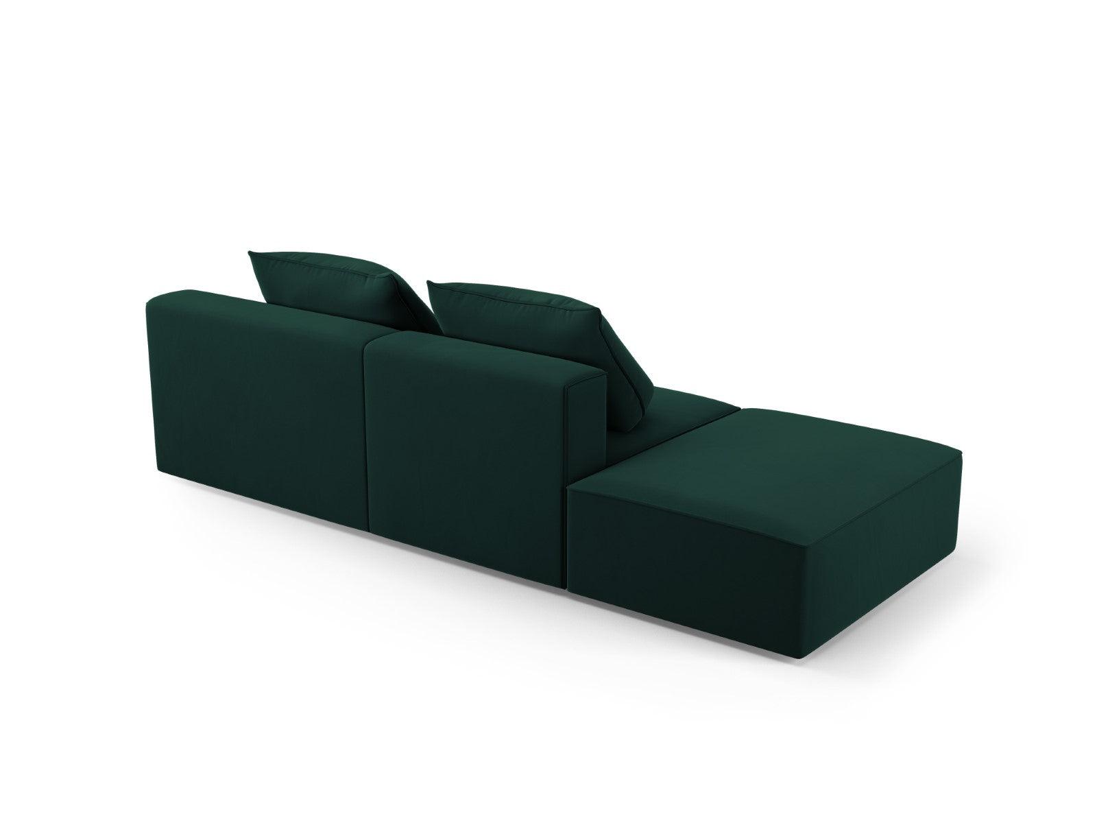 Sofa aksamitna lewostronna 4-osobowa IVY butelkowa zieleń Mazzini Sofas    Eye on Design