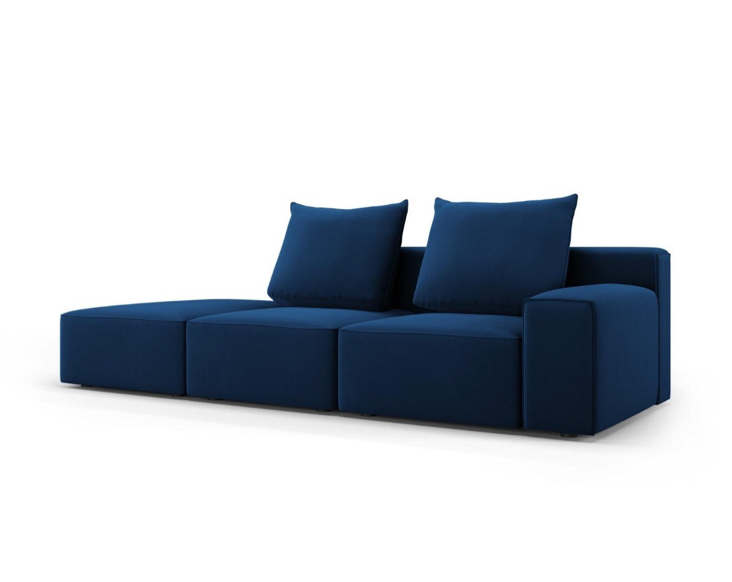 Sofa aksamitna lewostronna 4-osobowa IVY granatowy Mazzini Sofas    Eye on Design