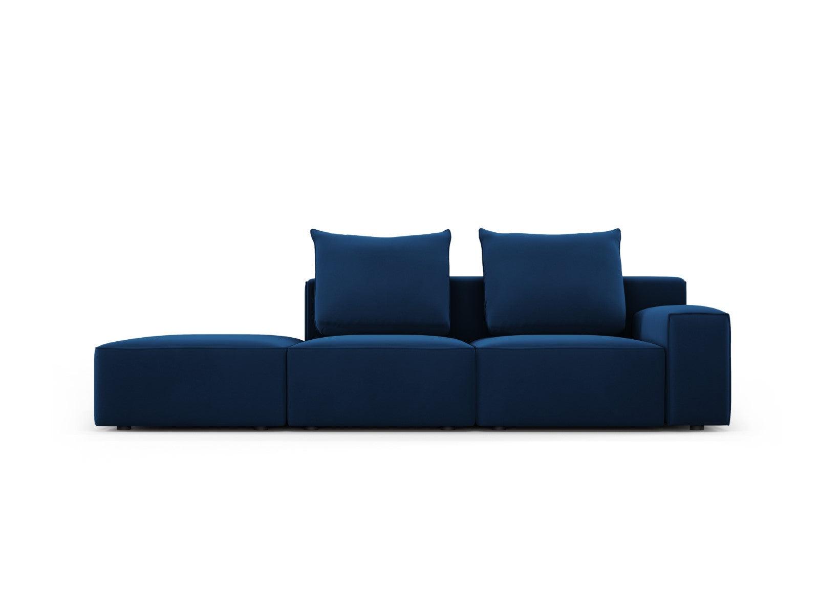 Sofa aksamitna lewostronna 4-osobowa IVY granatowy Mazzini Sofas    Eye on Design