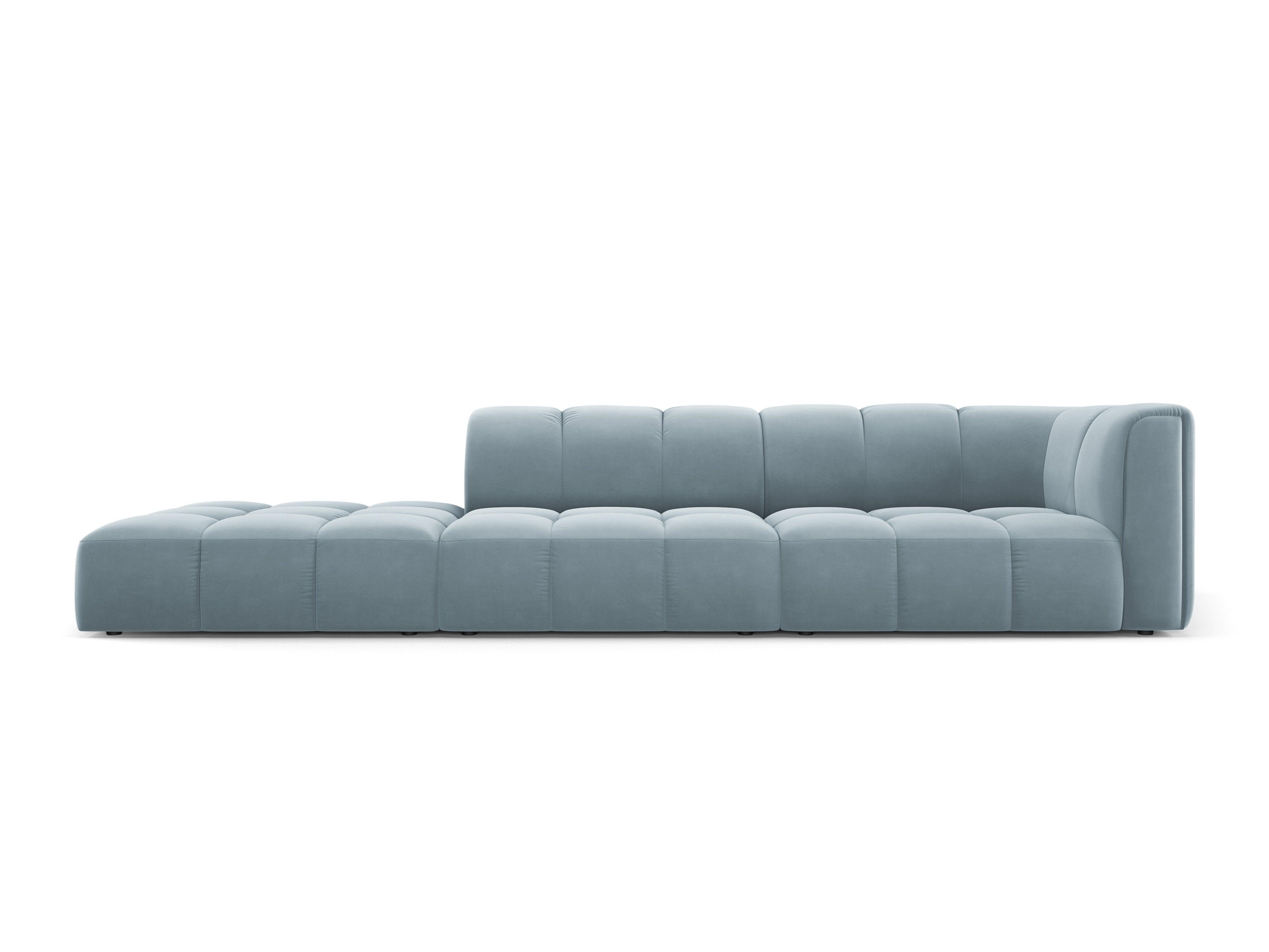 Sofa aksamitna lewostronna FRANCESCA jasnoniebieski Milo Casa    Eye on Design