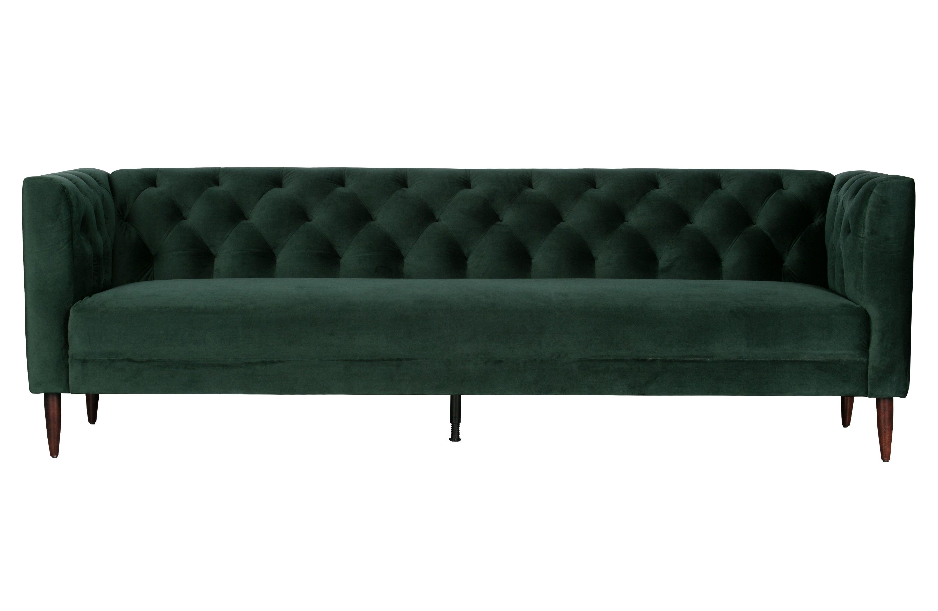 Sofa aksamitna NISA zielony Woood    Eye on Design