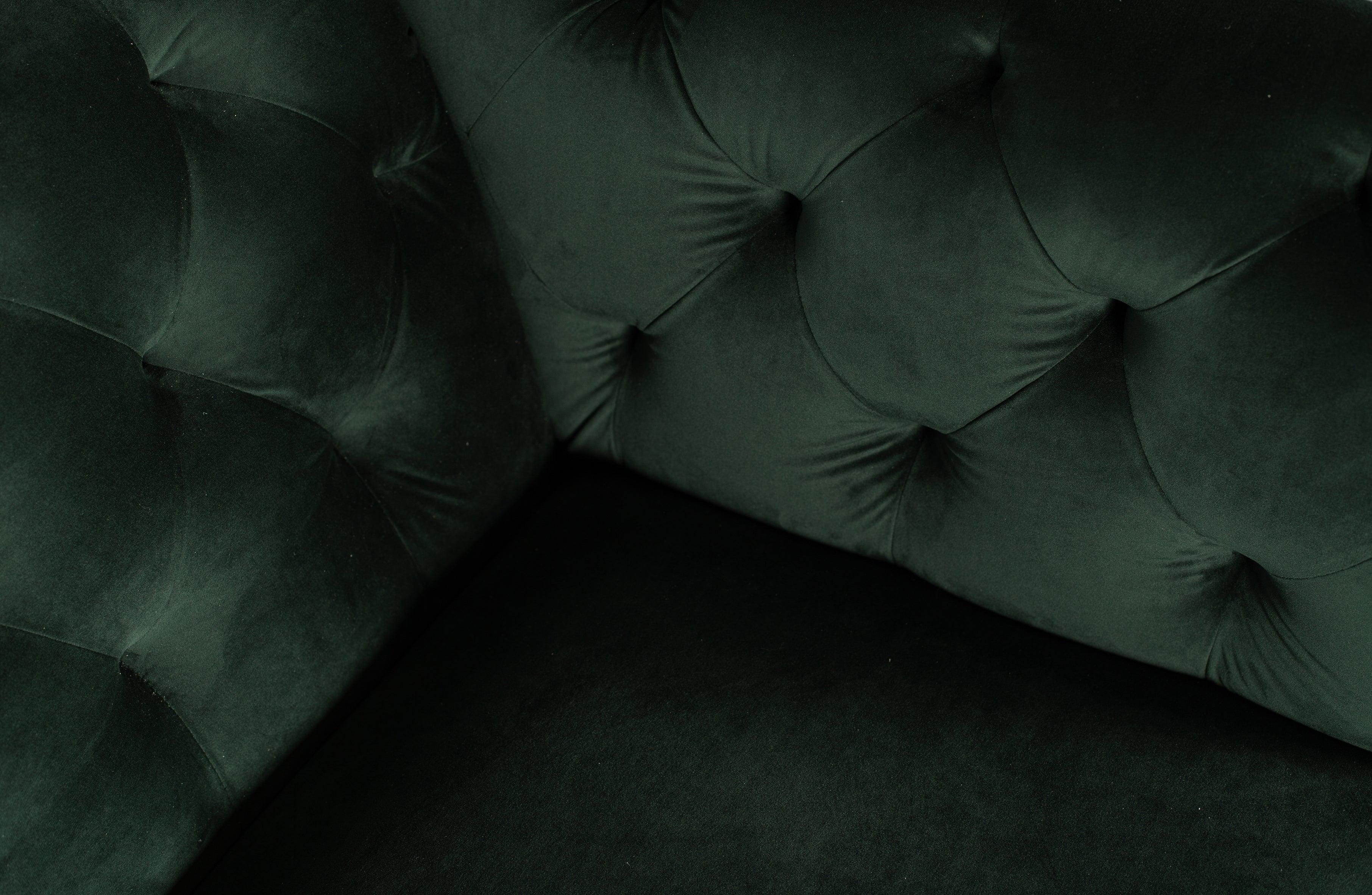 Sofa aksamitna NISA zielony Woood    Eye on Design