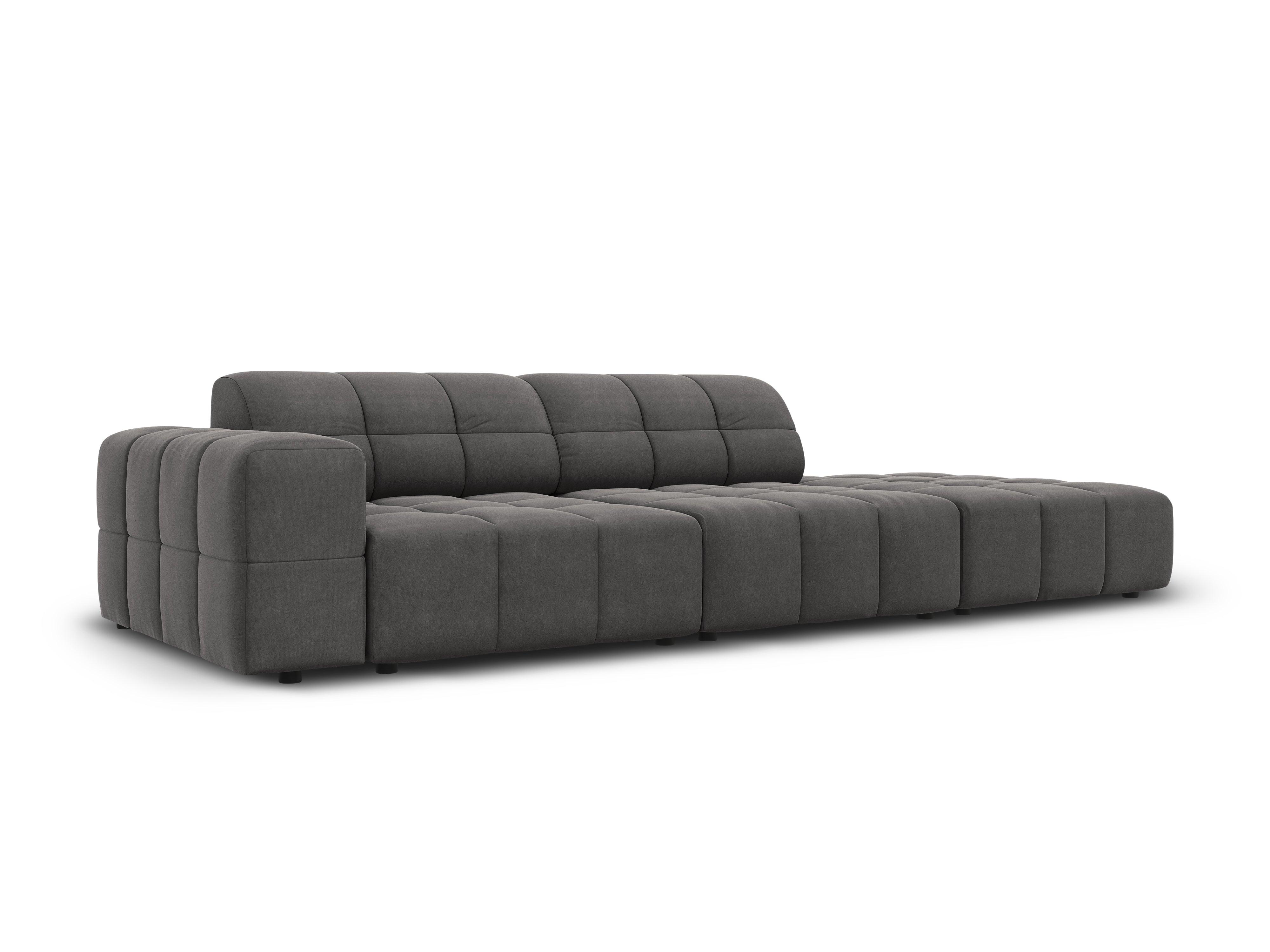 Sofa aksamitna prawostronna 3-osobowa CHICAGO ciemnoszary Cosmopolitan Design    Eye on Design