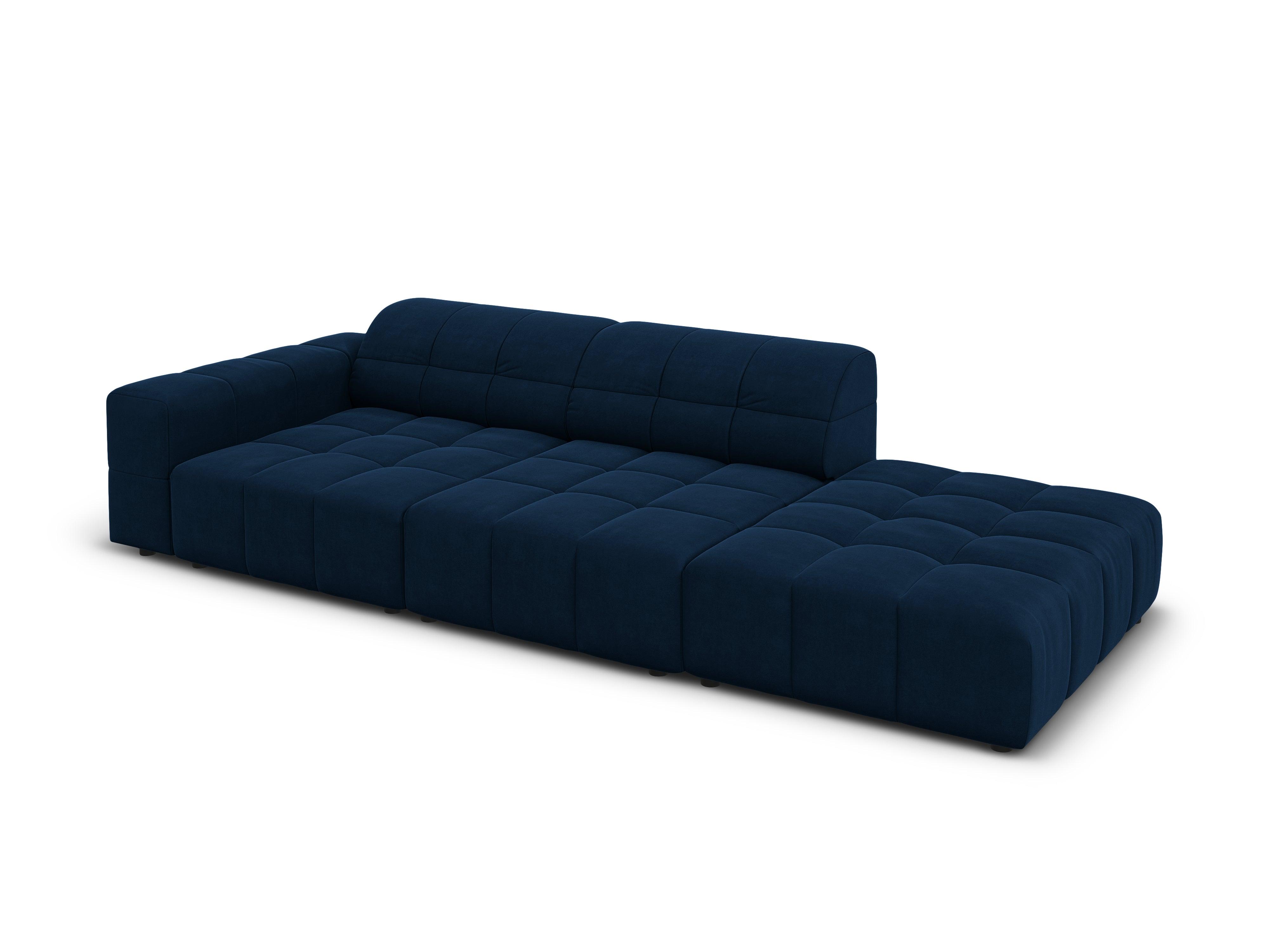 Sofa aksamitna prawostronna 3-osobowa CHICAGO granat królewski Cosmopolitan Design    Eye on Design