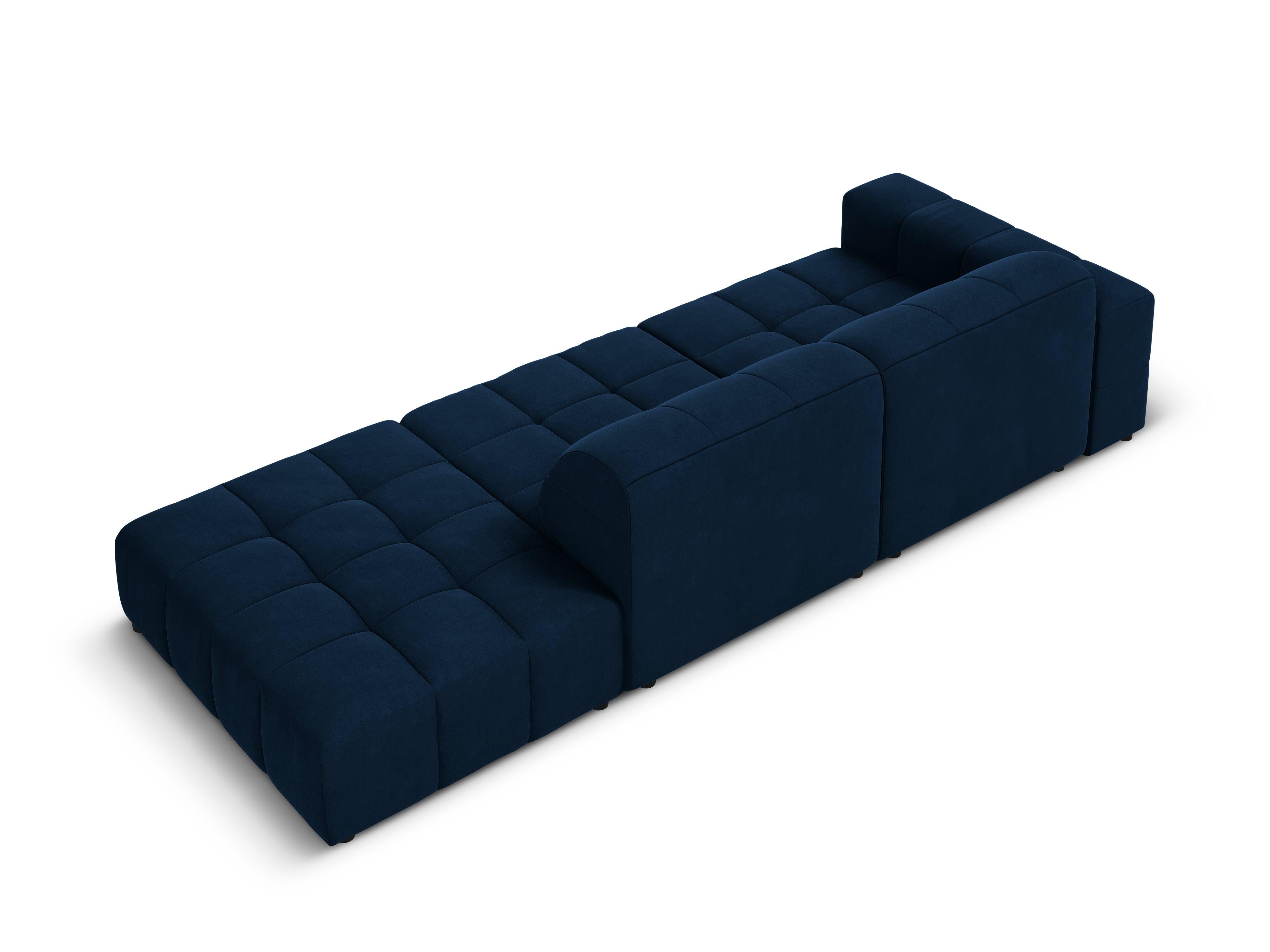 Sofa aksamitna prawostronna 3-osobowa CHICAGO granat królewski Cosmopolitan Design    Eye on Design