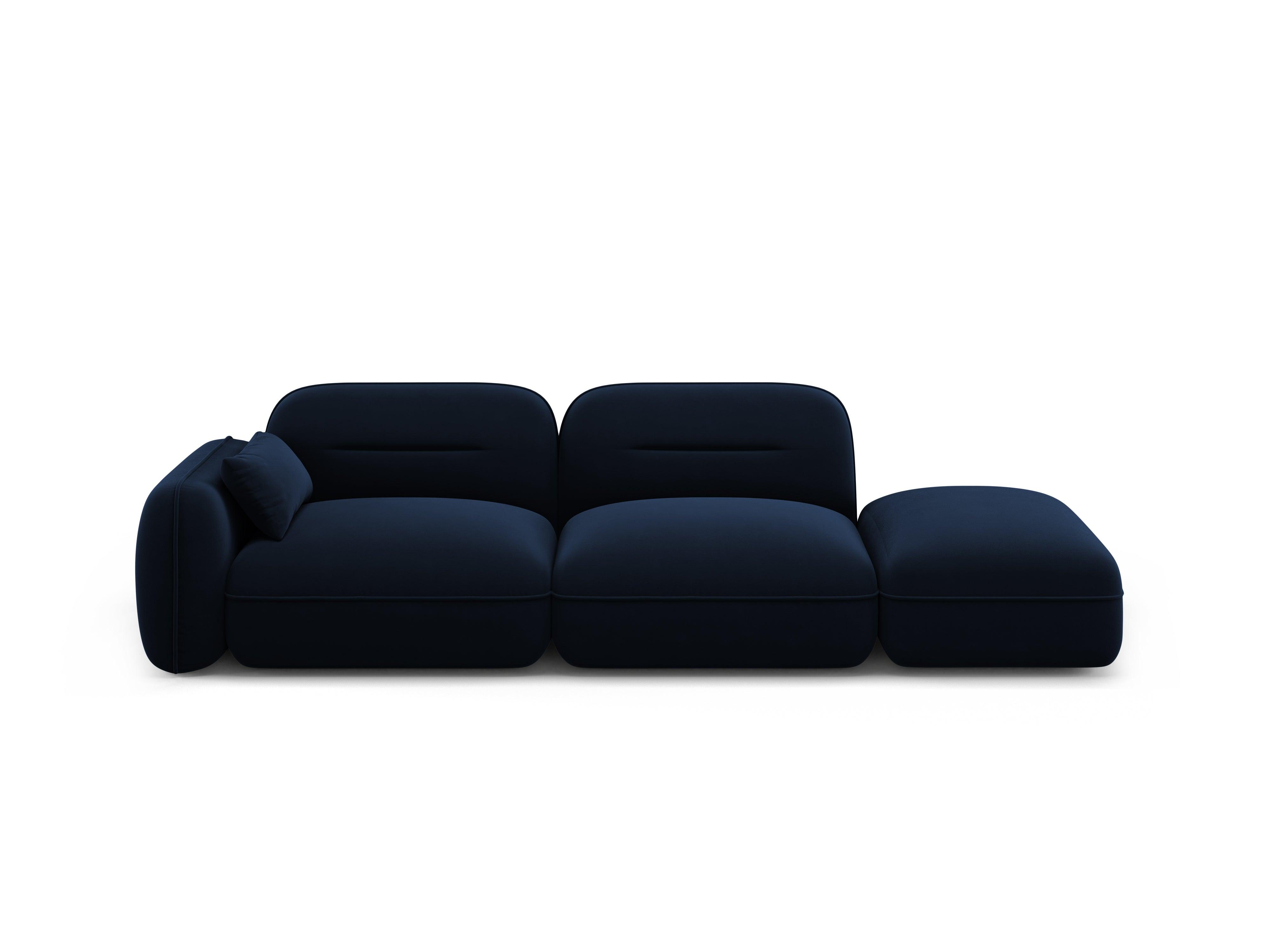 Sofa modułowa aksamitna prawostronna 3-osobowa SYDNEY granat królewski Cosmopolitan Design    Eye on Design