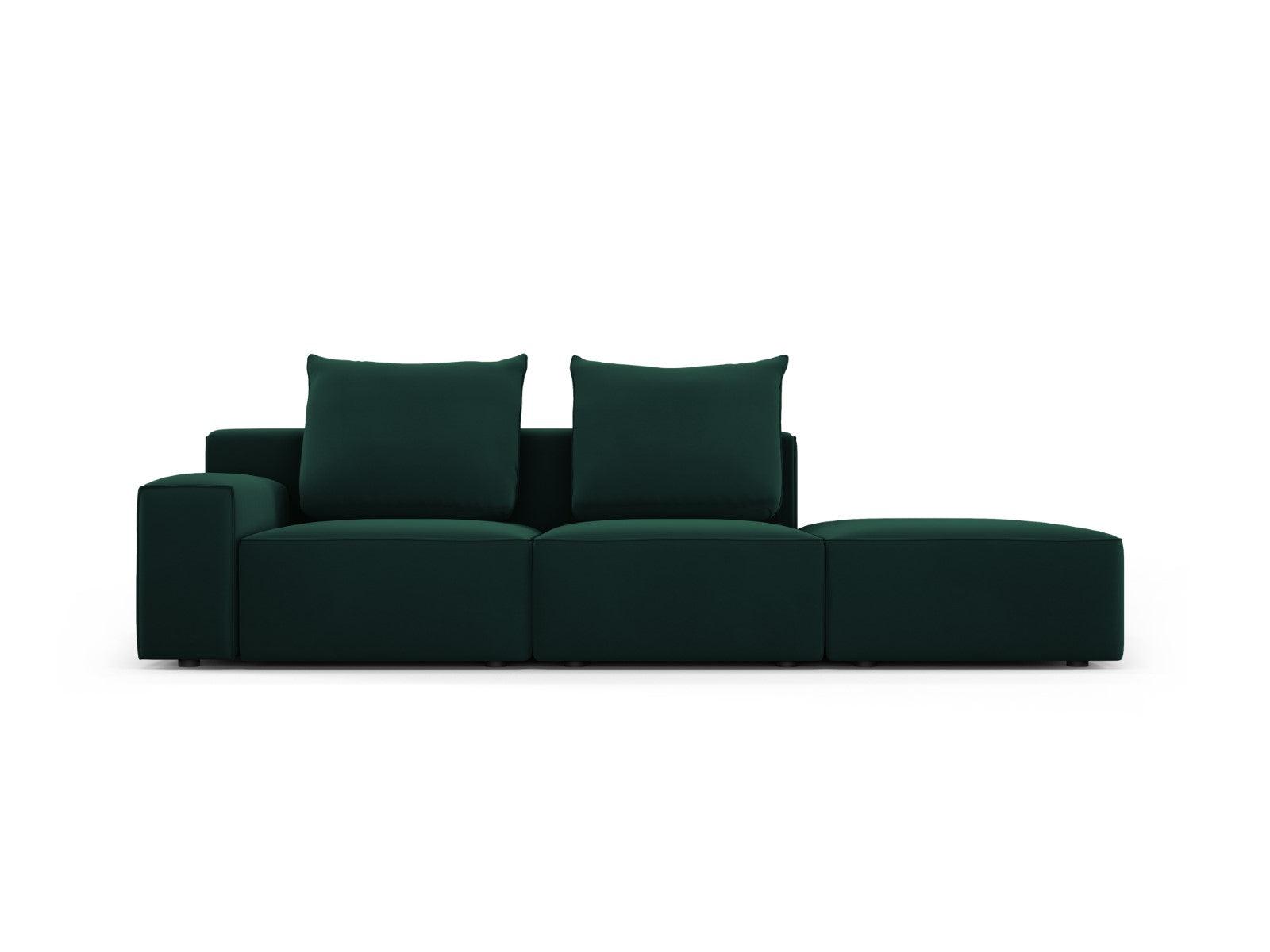 Sofa aksamitna prawostronna 4-osobowa IVY butelkowa zieleń Mazzini Sofas    Eye on Design