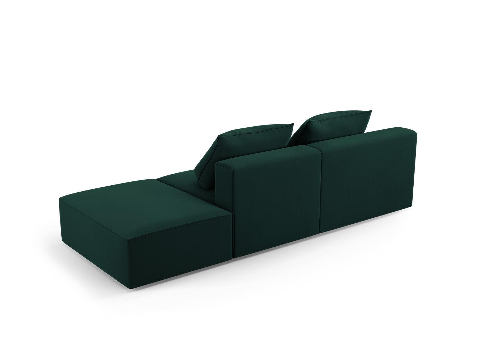 Sofa aksamitna prawostronna 4-osobowa IVY butelkowa zieleń Mazzini Sofas    Eye on Design