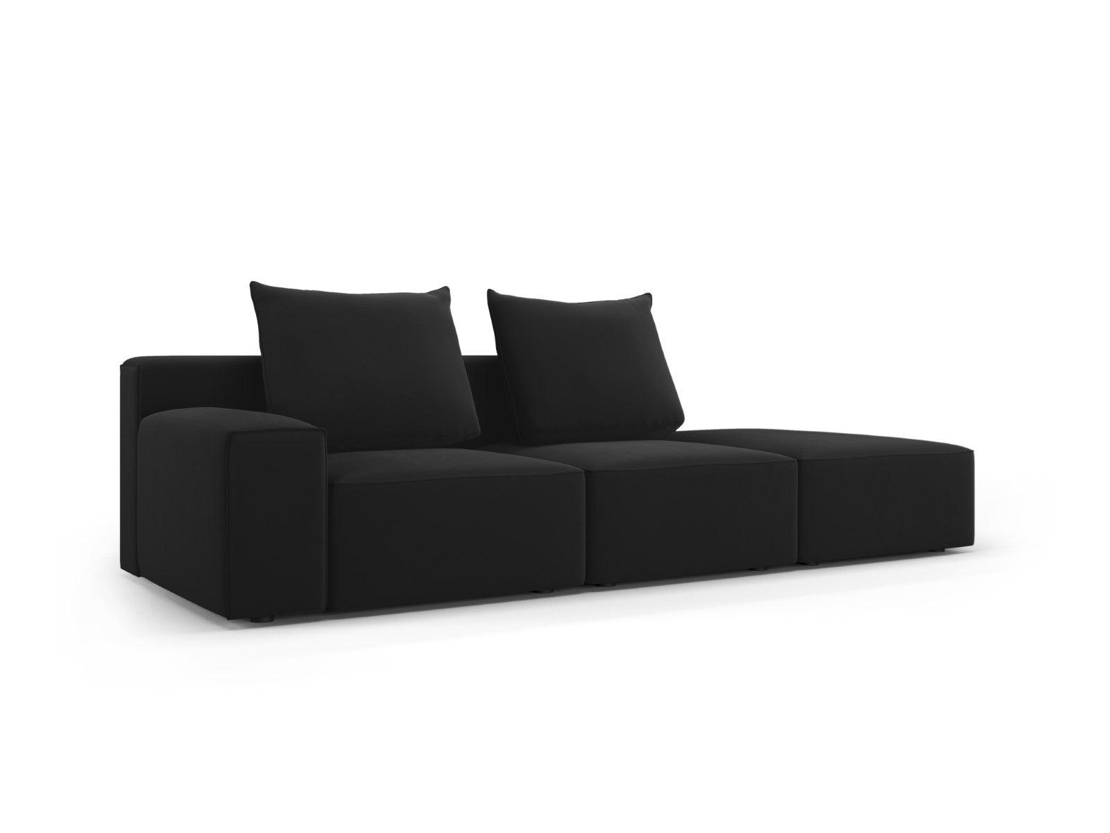 Sofa aksamitna prawostronna 4-osobowa IVY czarny Mazzini Sofas    Eye on Design