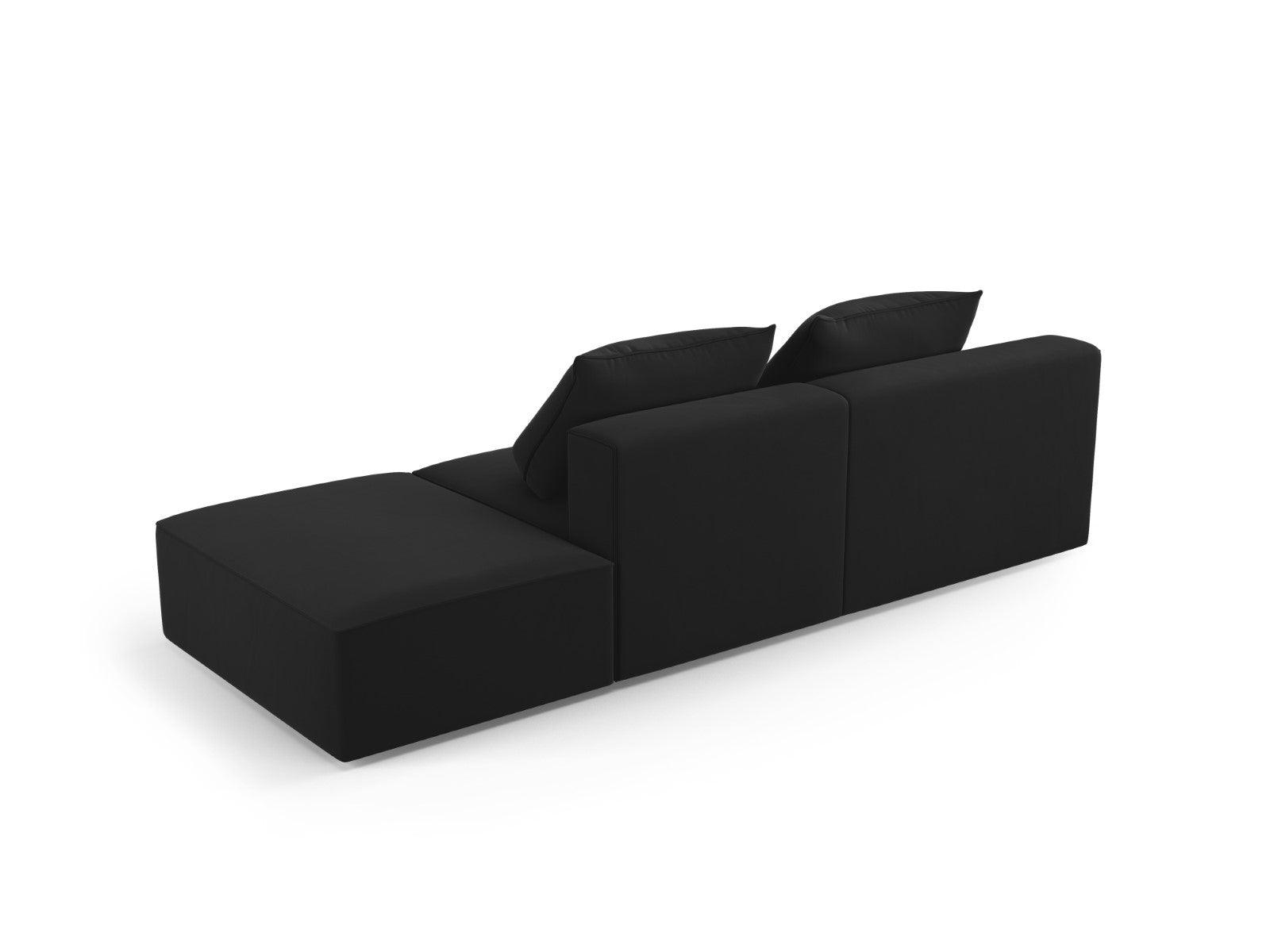 Sofa aksamitna prawostronna 4-osobowa IVY czarny Mazzini Sofas    Eye on Design