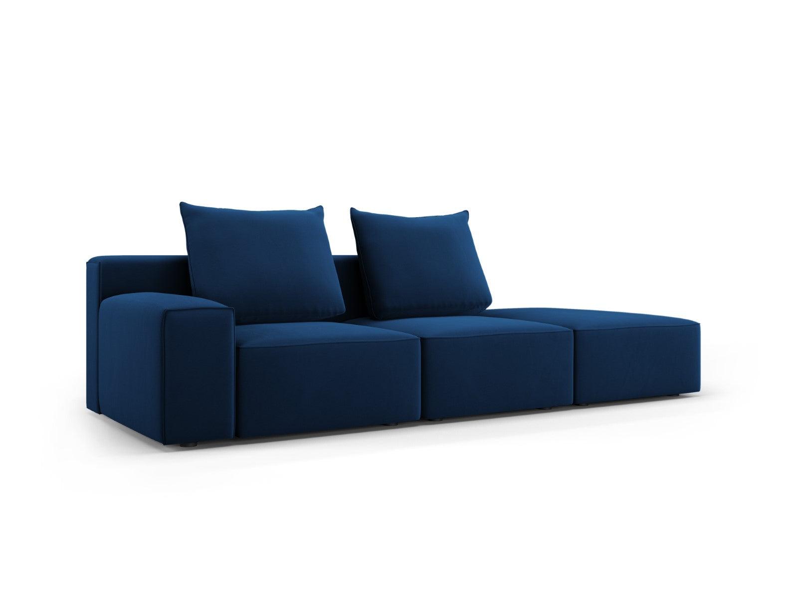 Sofa aksamitna prawostronna 4-osobowa IVY granatowy Mazzini Sofas    Eye on Design