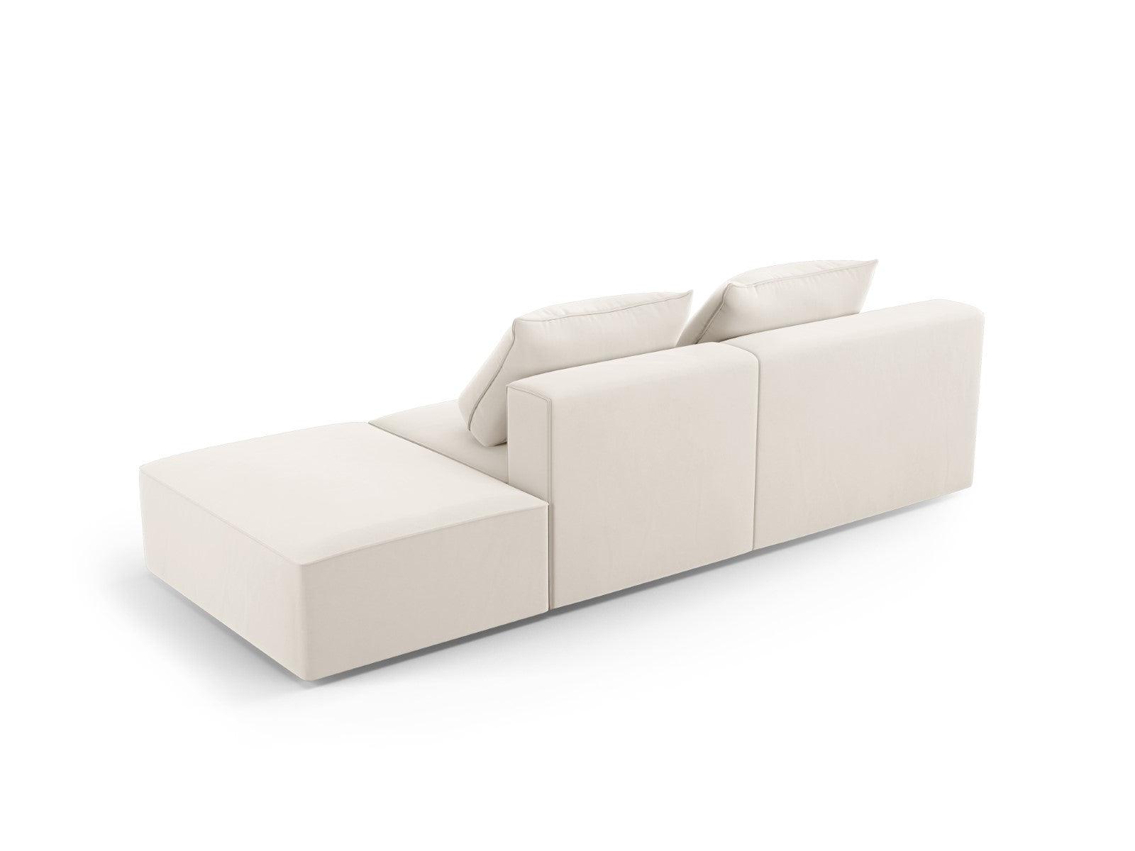 Sofa aksamitna prawostronna 4-osobowa IVY jasnobeżowy Mazzini Sofas    Eye on Design