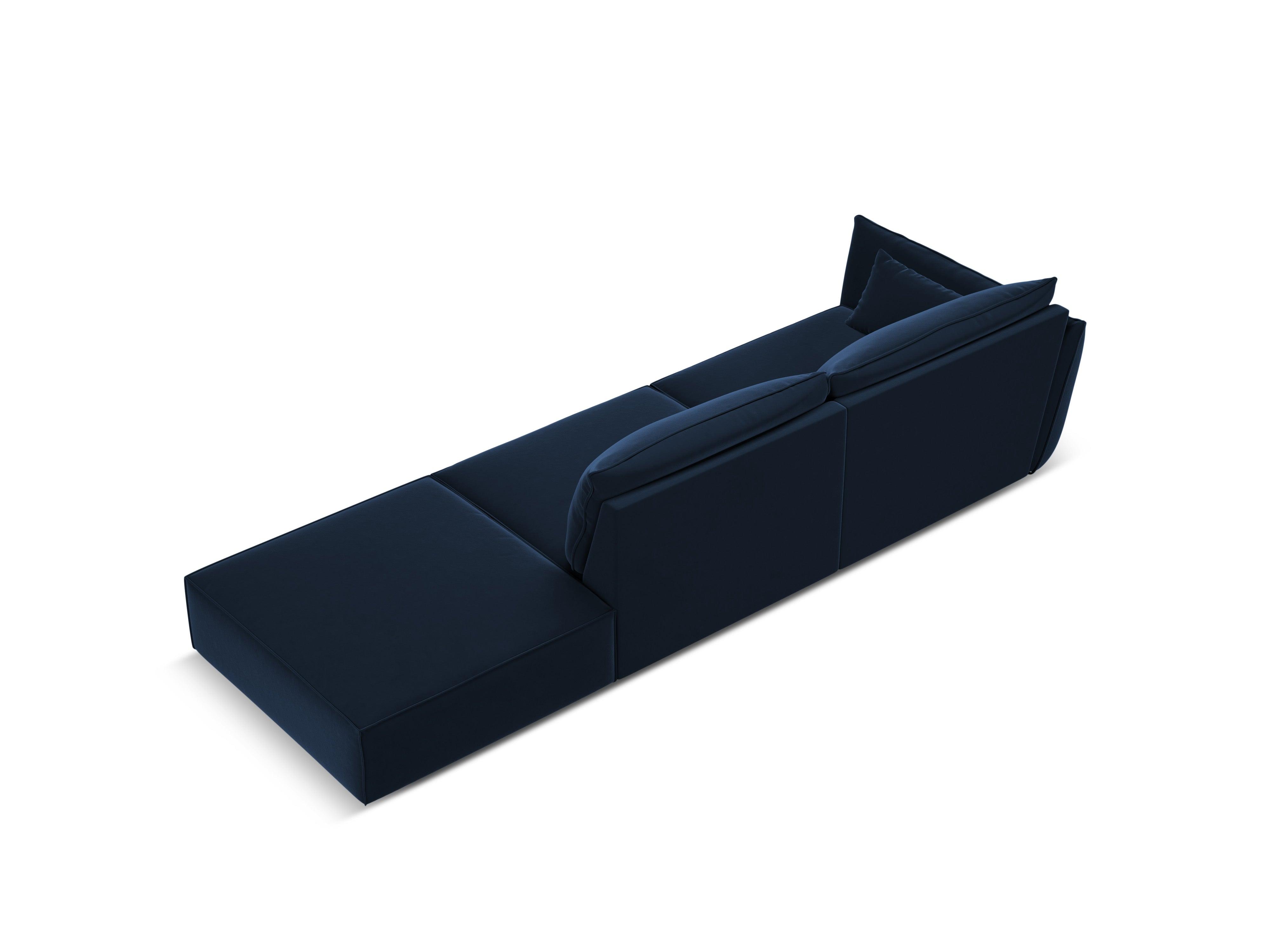 Sofa aksamitna prawostronna otwarta VANDA granatowy Mazzini Sofas    Eye on Design