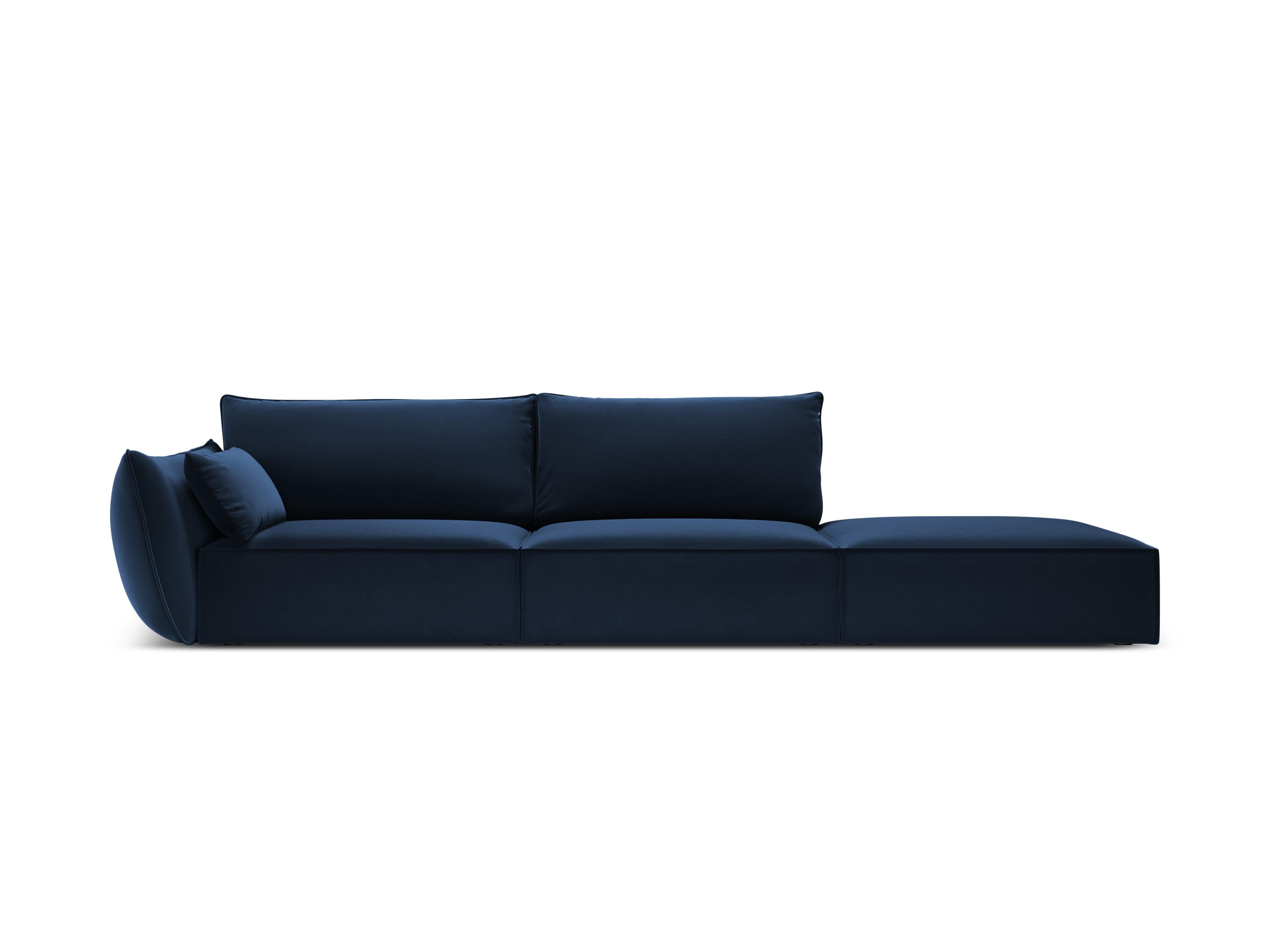 Sofa aksamitna prawostronna otwarta VANDA granatowy Mazzini Sofas    Eye on Design