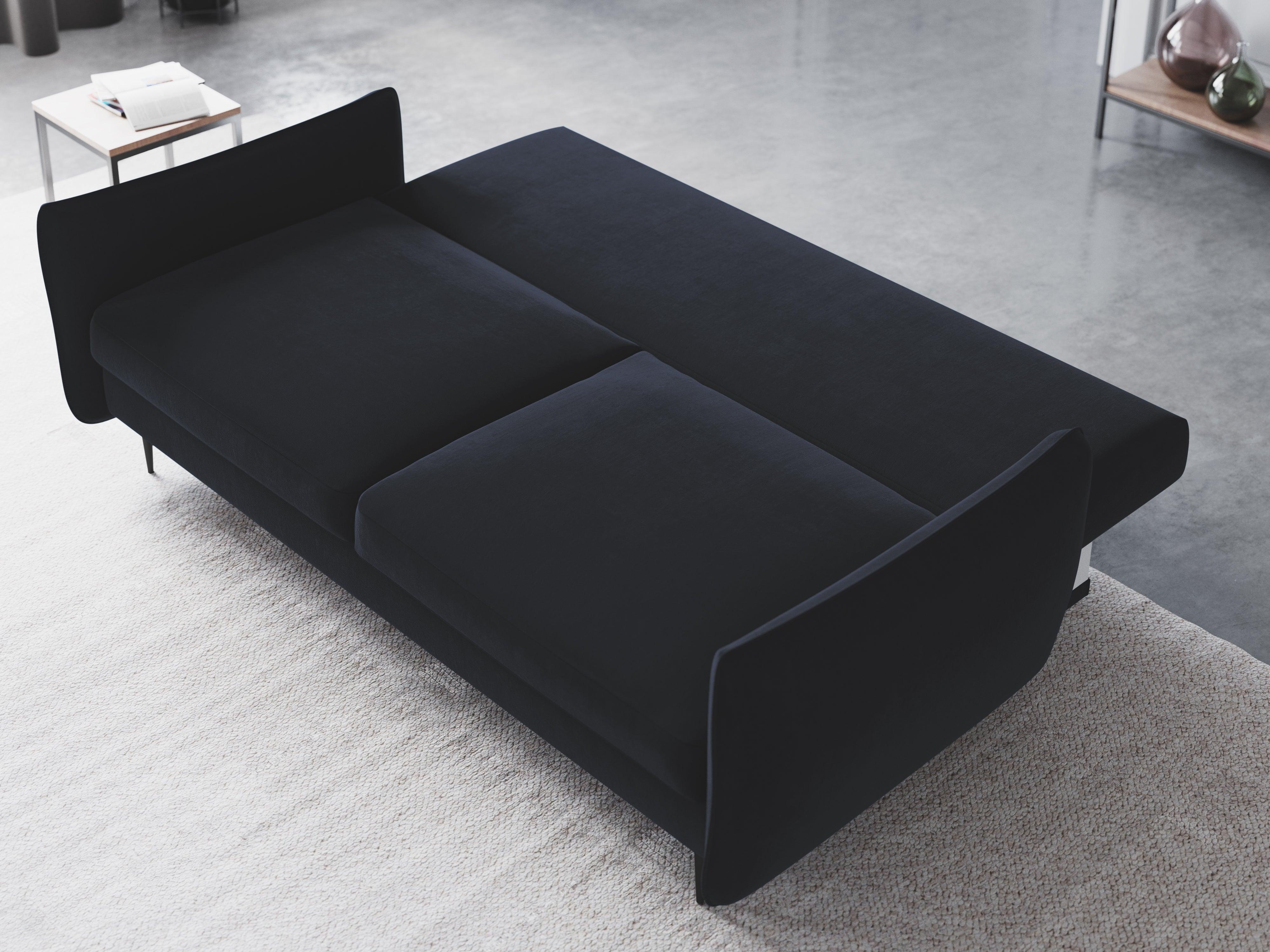 Sofa aksamitna z funkcją spania VERMONT granatowy Cosmopolitan Design    Eye on Design