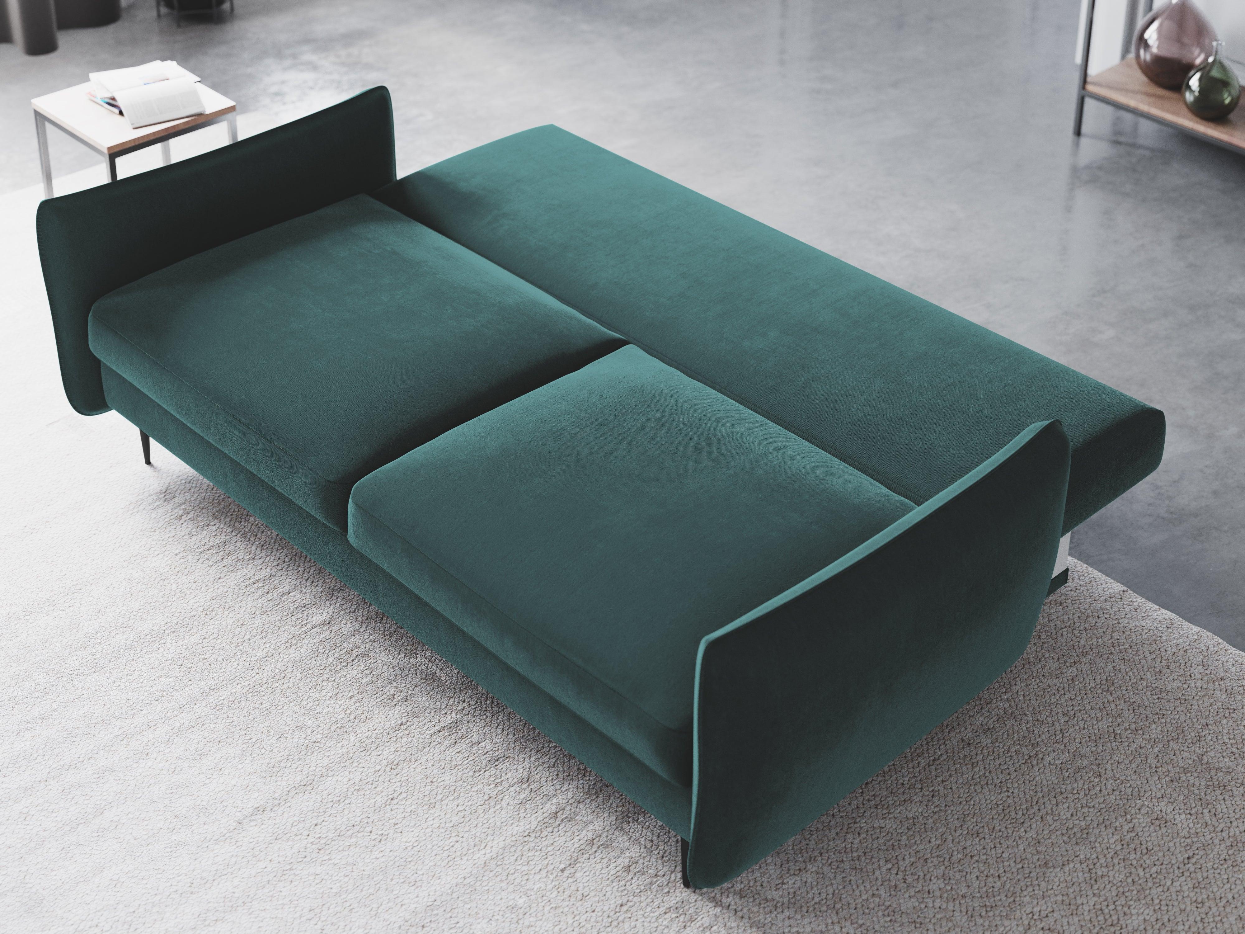 Sofa aksamitna z funkcją spania VERMONT petrol Cosmopolitan Design    Eye on Design