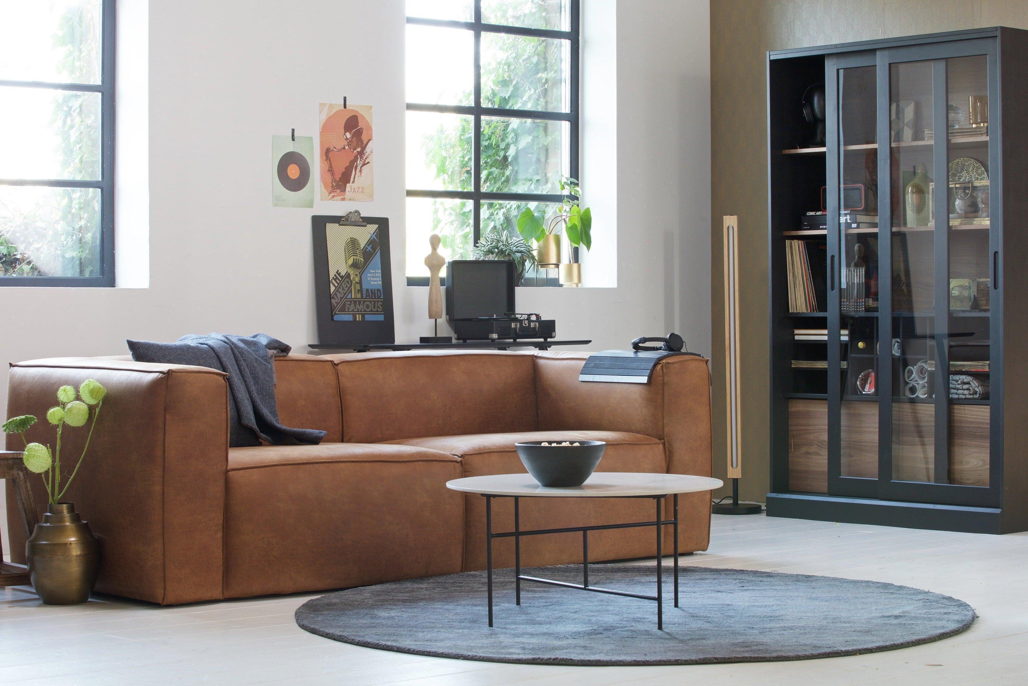 Sofa BEAN koniakowa ekoskóra Woood    Eye on Design