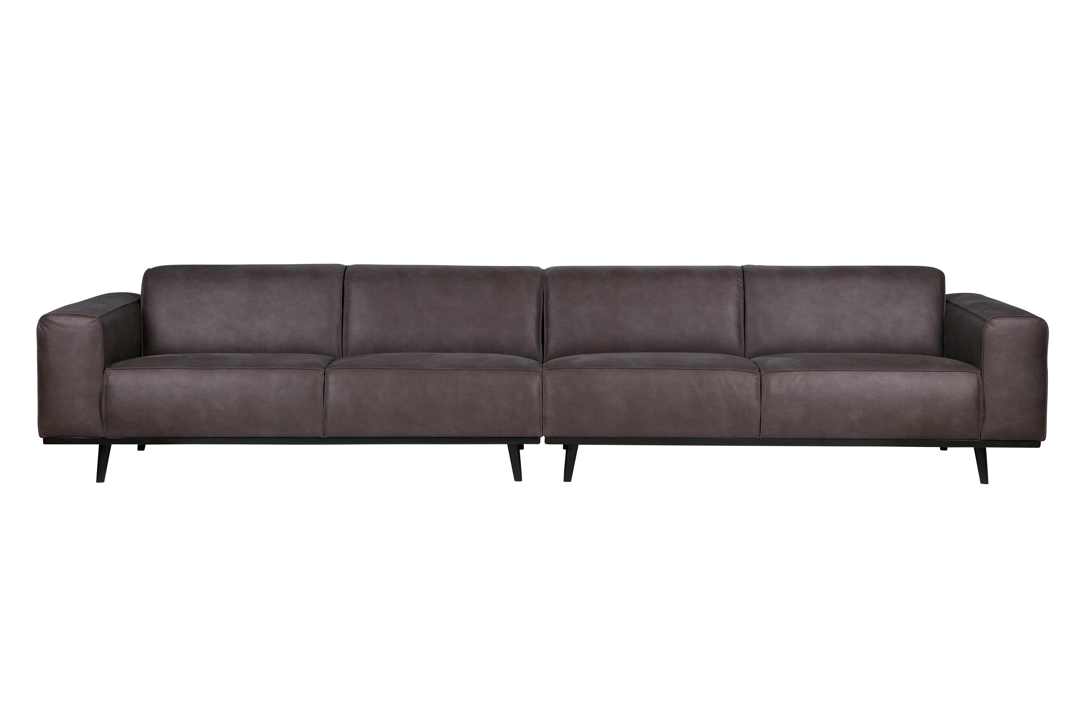 Sofa ekoskóra 4-osobowa STATEMENT ciemnoszary Be Pure 372 cm   Eye on Design