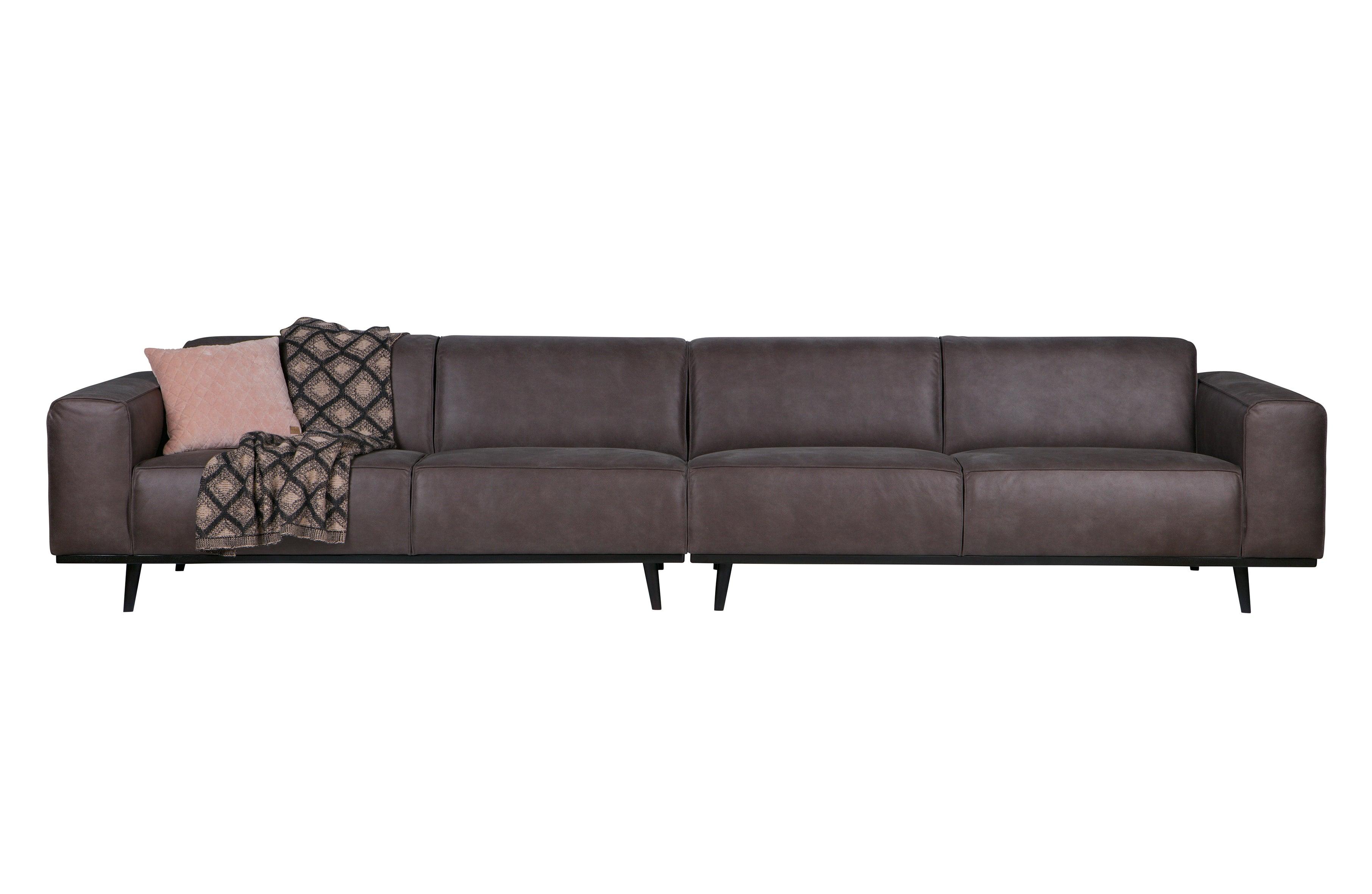 Sofa ekoskóra 4-osobowa STATEMENT ciemnoszary Be Pure    Eye on Design