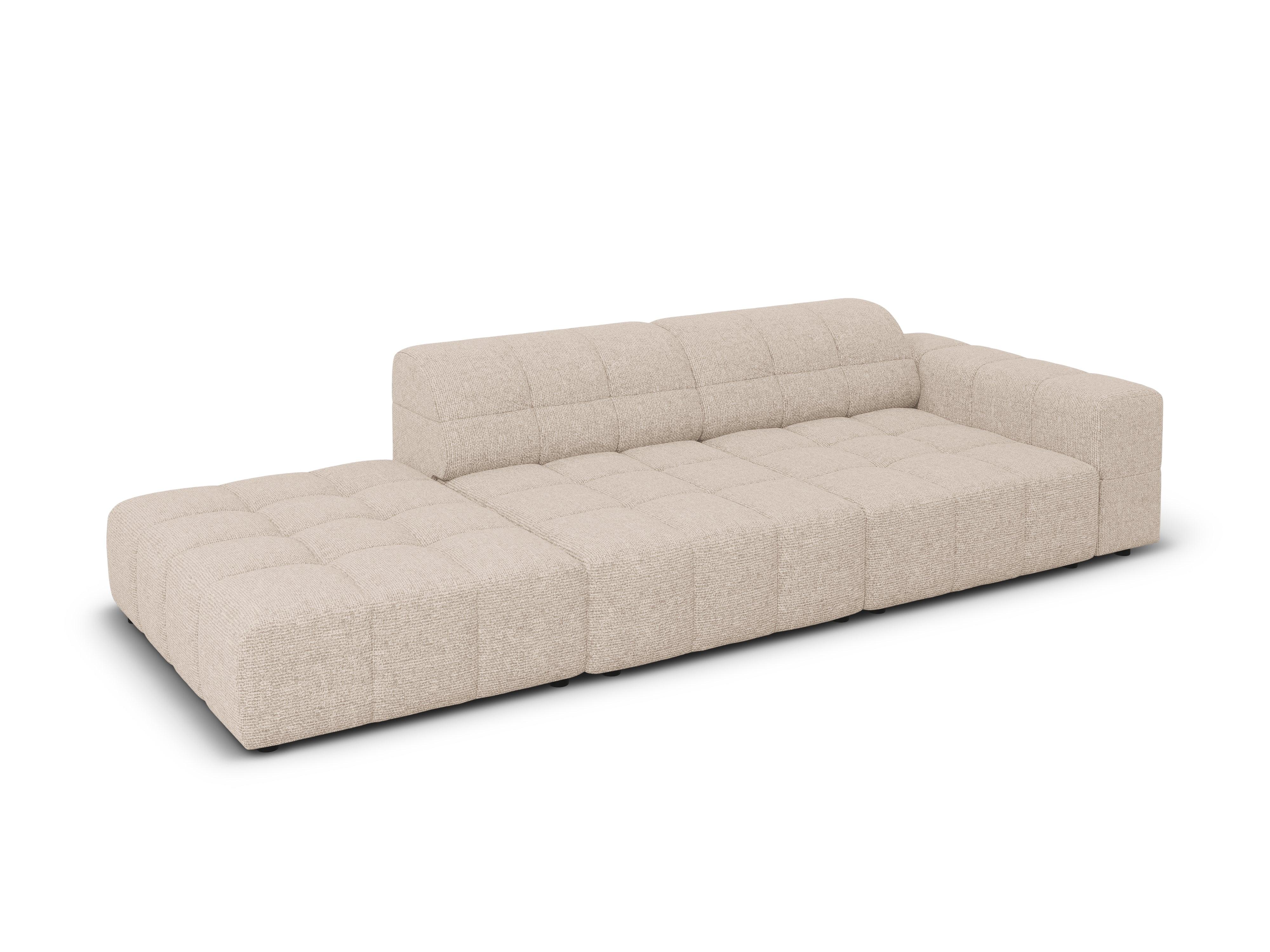 Sofa lewostronna 3-osobowa CHICAGO beżowy szenil Cosmopolitan Design    Eye on Design