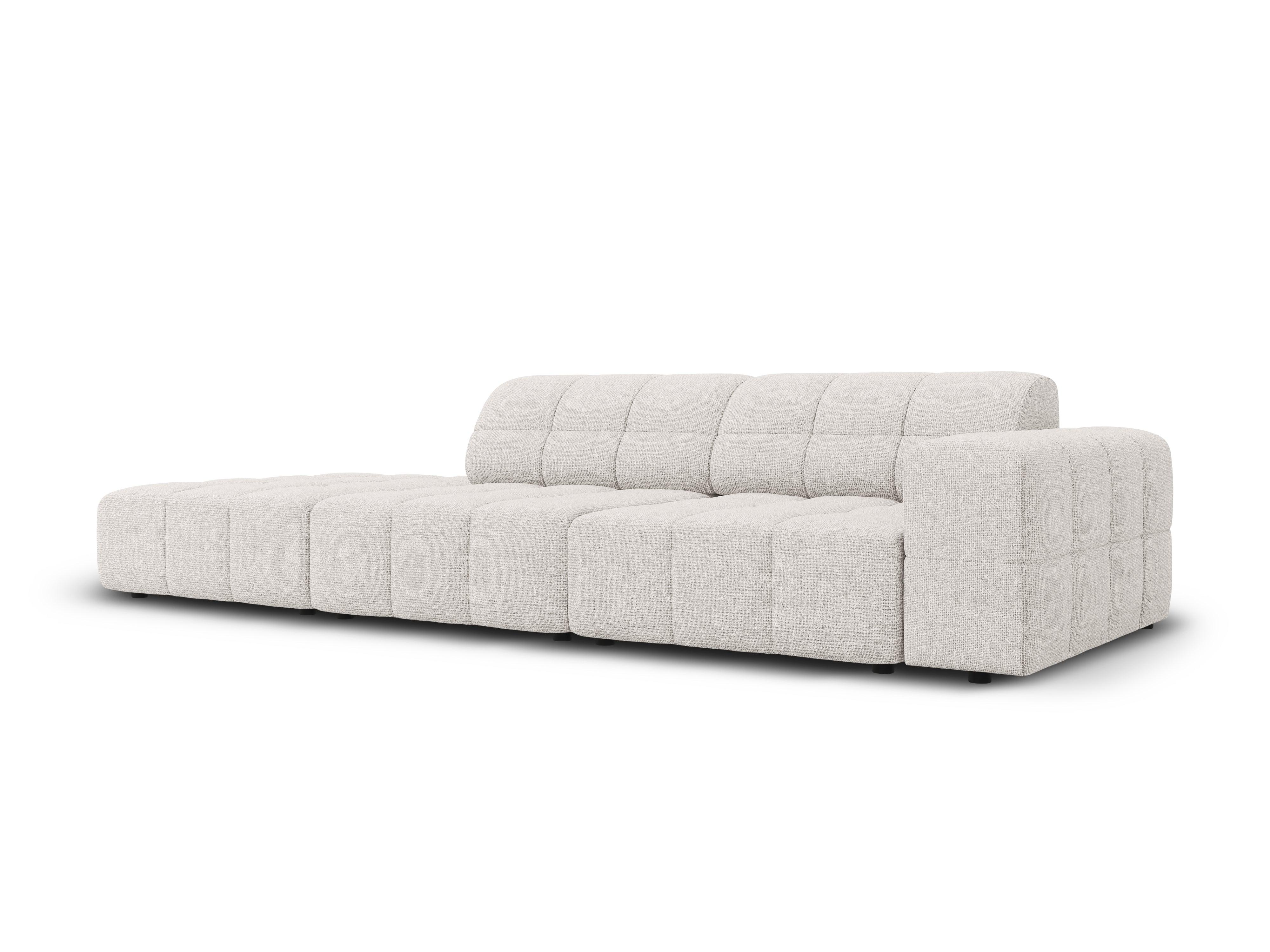 Sofa lewostronna 3-osobowa CHICAGO jasnoszary szenil Cosmopolitan Design    Eye on Design