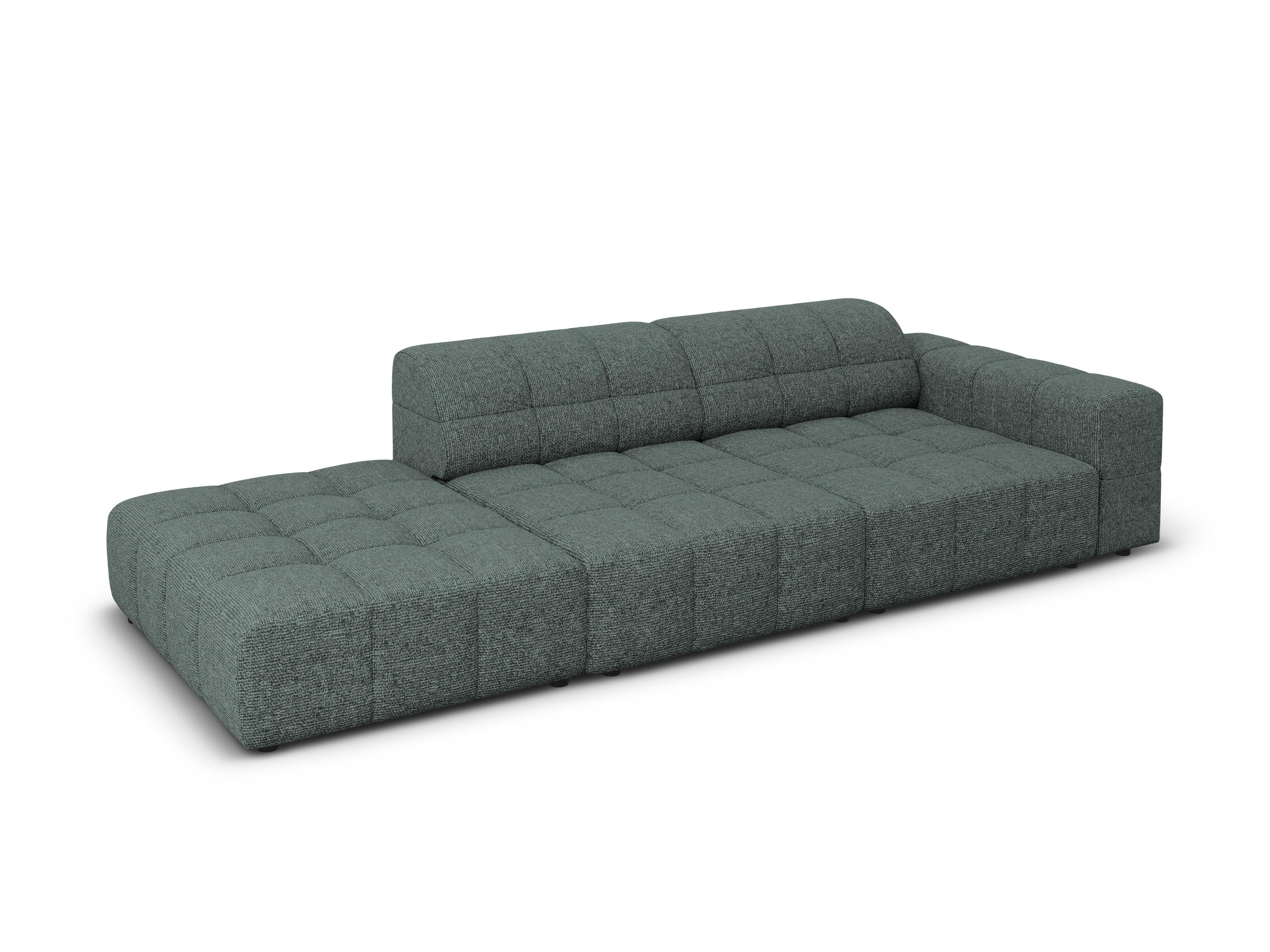 Sofa lewostronna 3-osobowa CHICAGO petrol szenil Cosmopolitan Design    Eye on Design