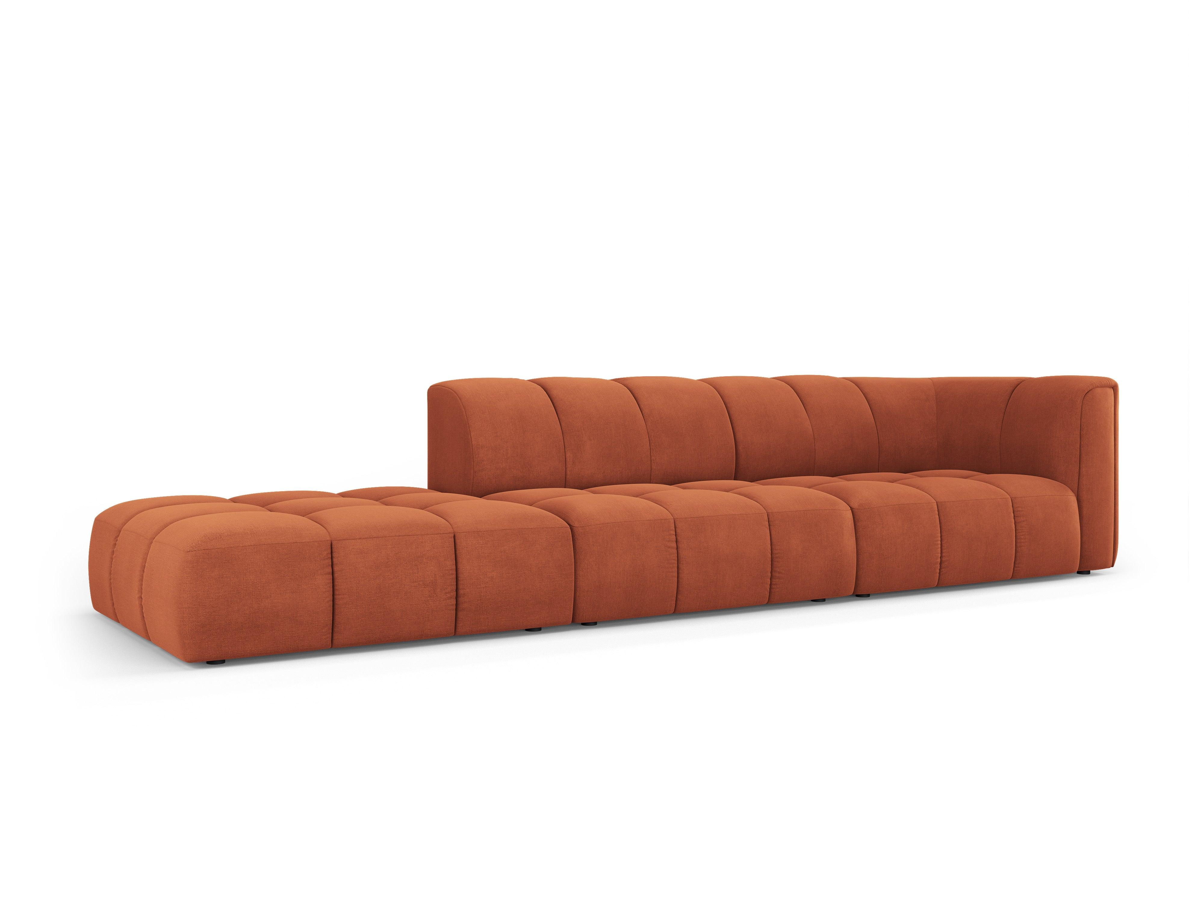 Sofa lewostronna FRANCESCA terracotta szenil Milo Casa    Eye on Design