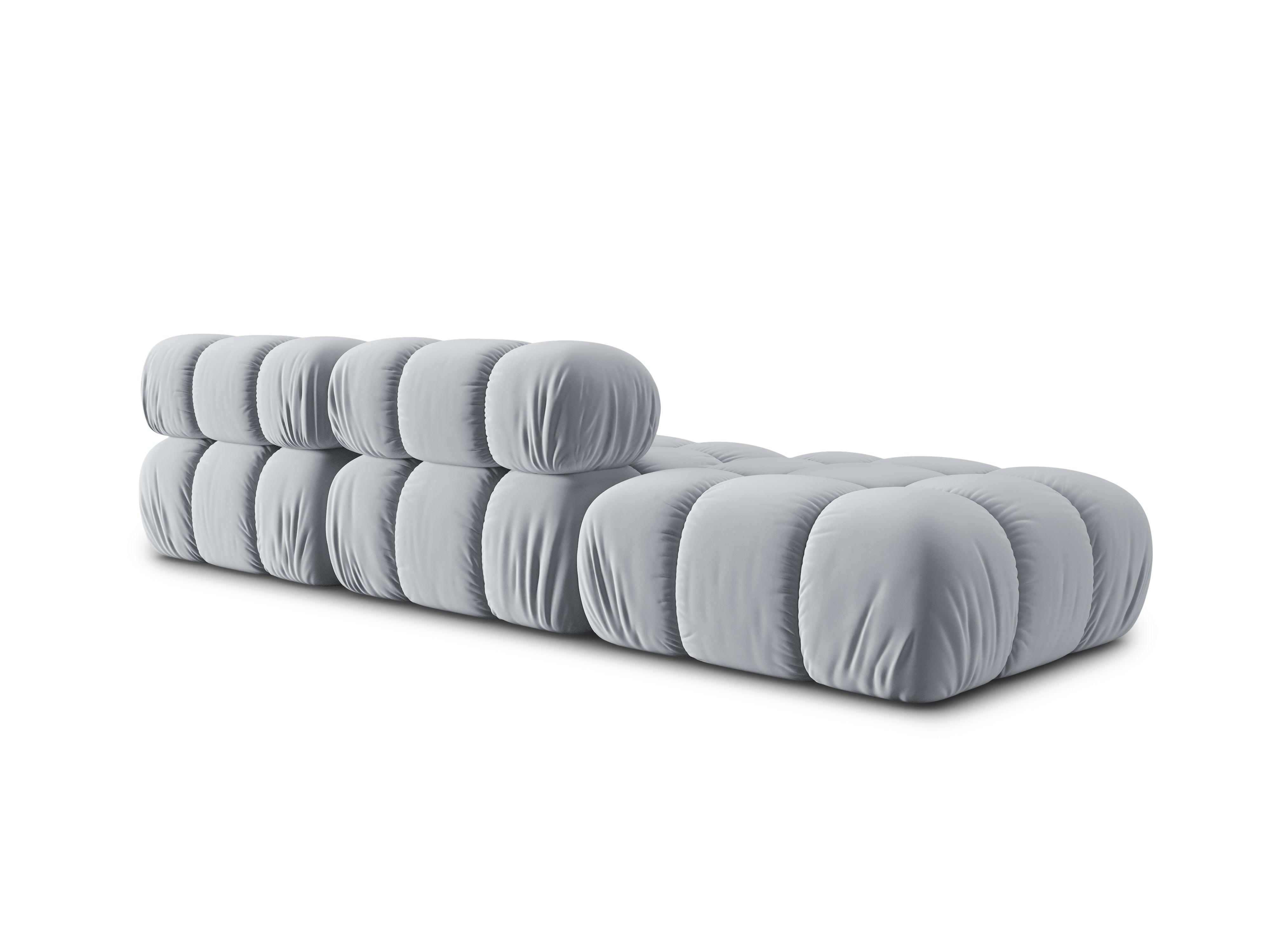 Sofa modułowa aksamitna lewostronna 4-osobowa TROPEA jasnoniebieski Milo Casa    Eye on Design