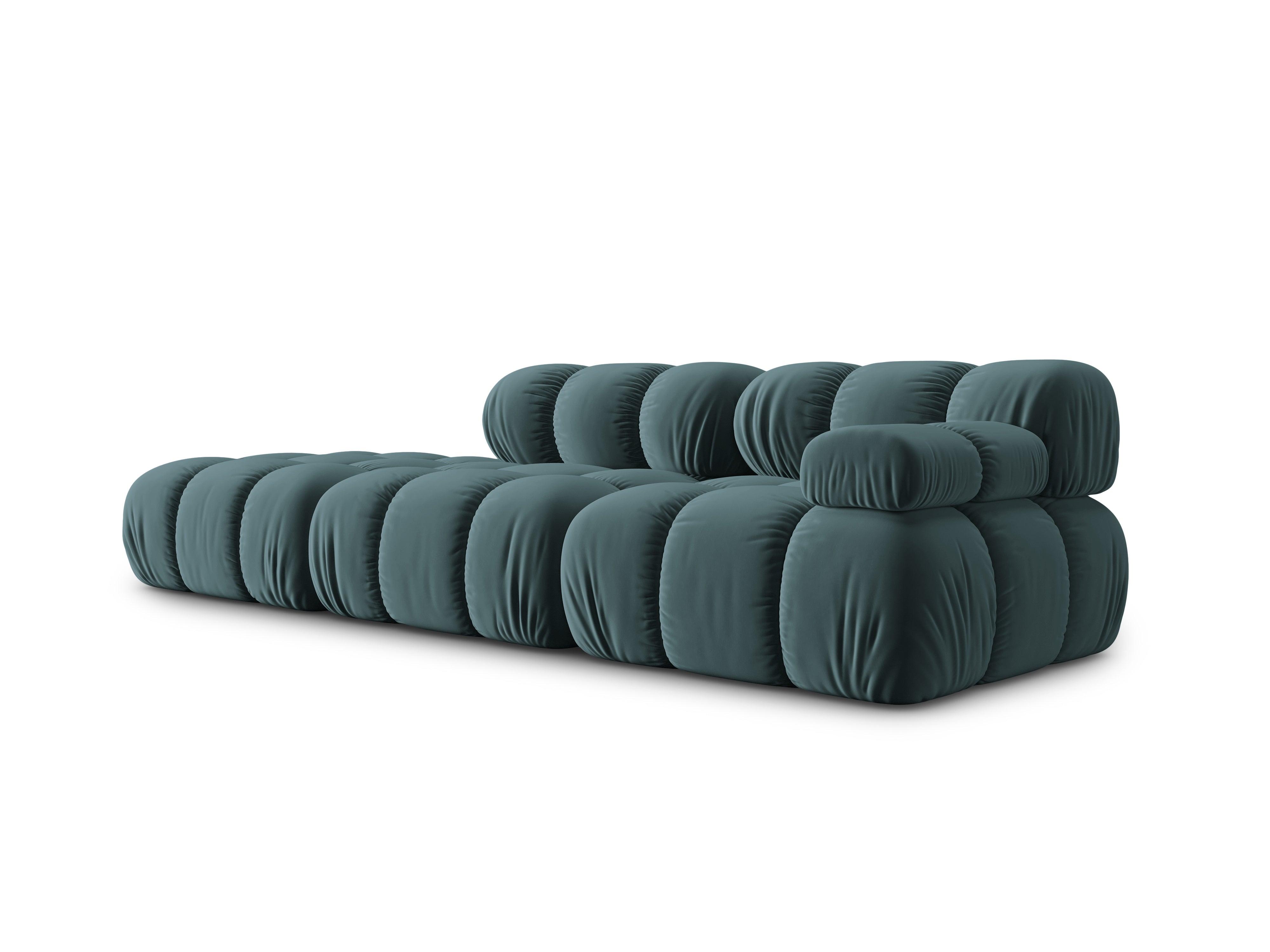 Sofa modułowa aksamitna lewostronna 4-osobowa TROPEA petrol Milo Casa    Eye on Design