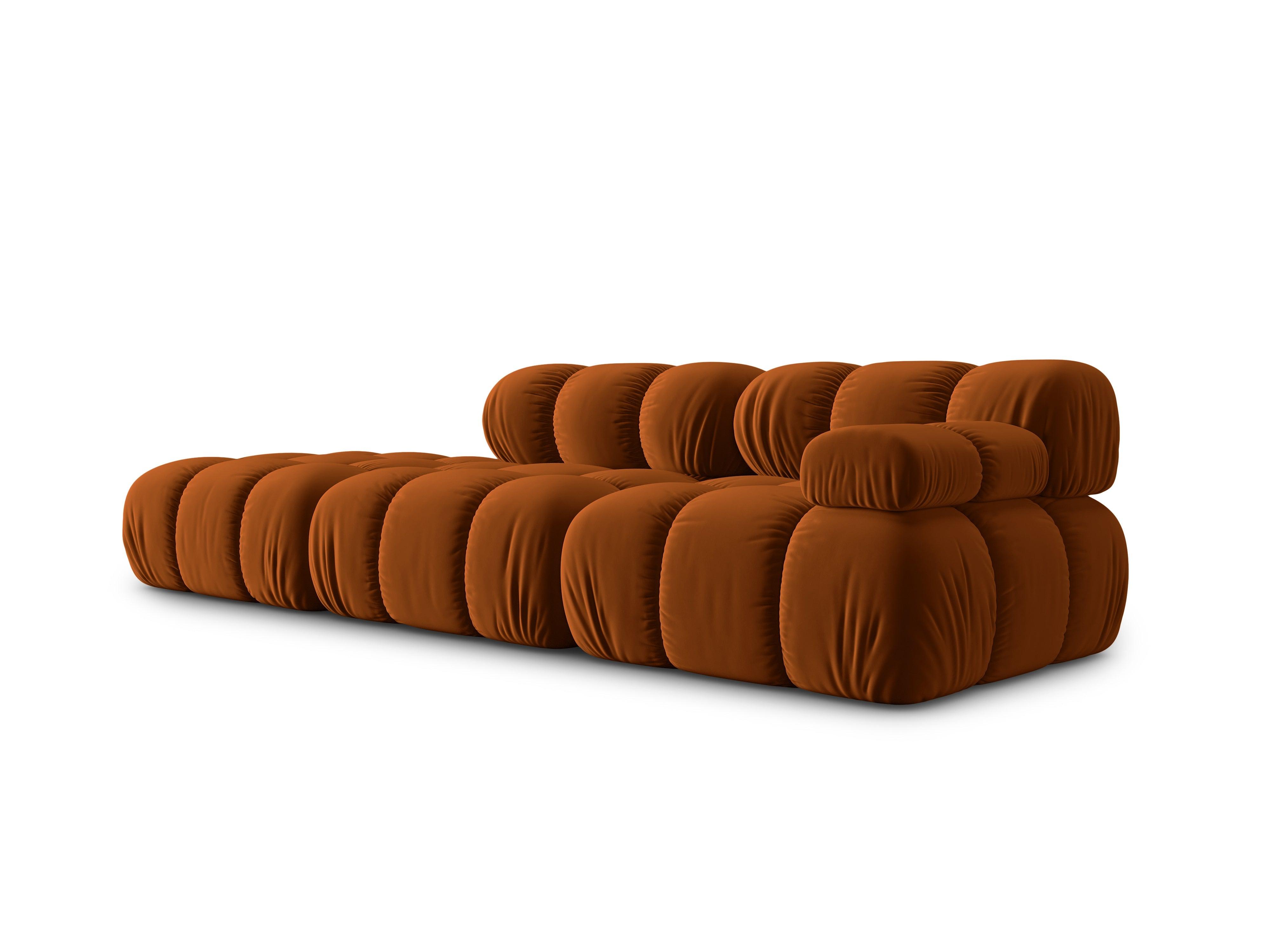 Sofa modułowa aksamitna lewostronna 4-osobowa TROPEA terracotta Milo Casa    Eye on Design