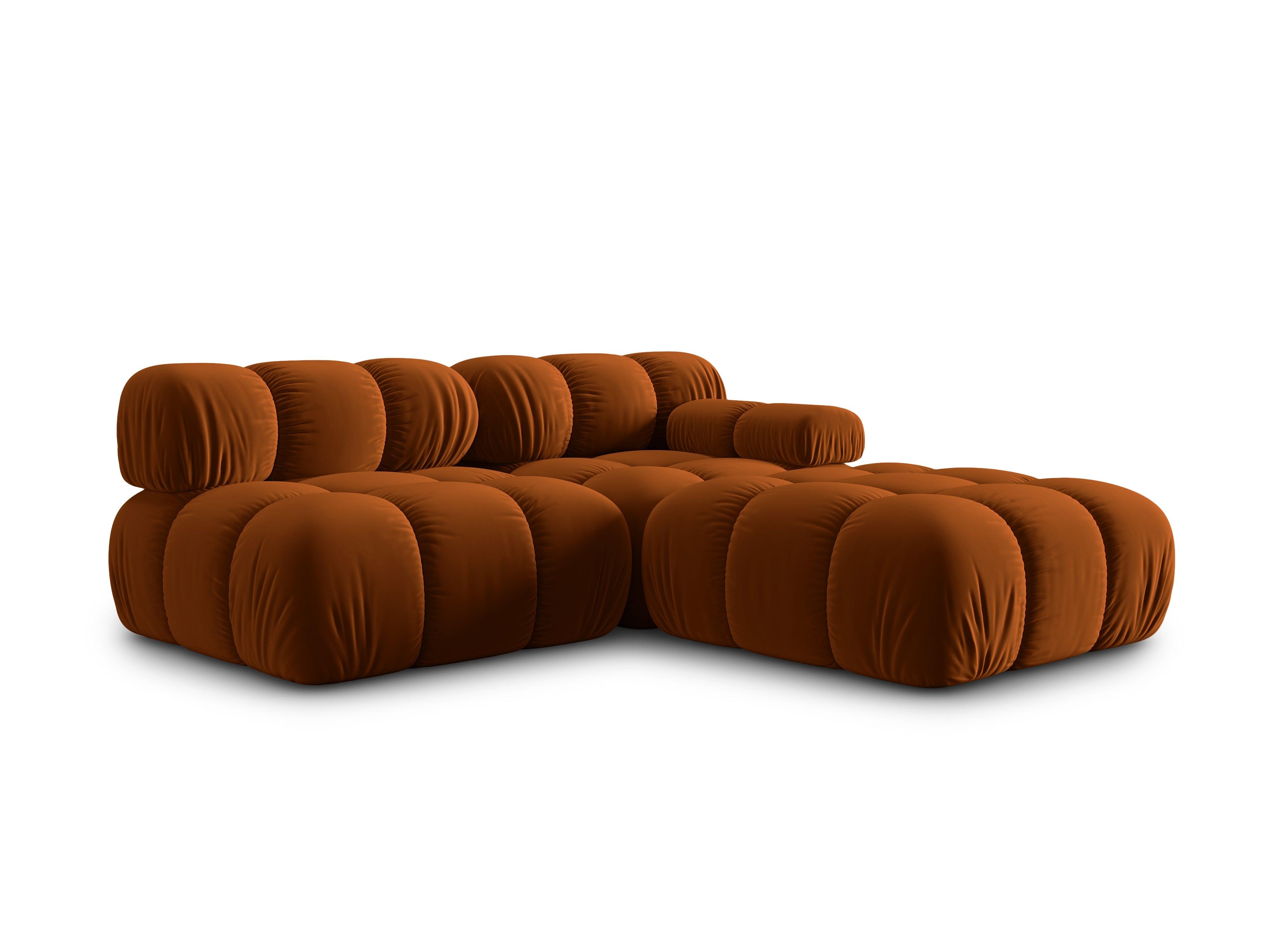 Sofa modułowa aksamitna lewostronna 4-osobowa TROPEA terracotta Milo Casa    Eye on Design