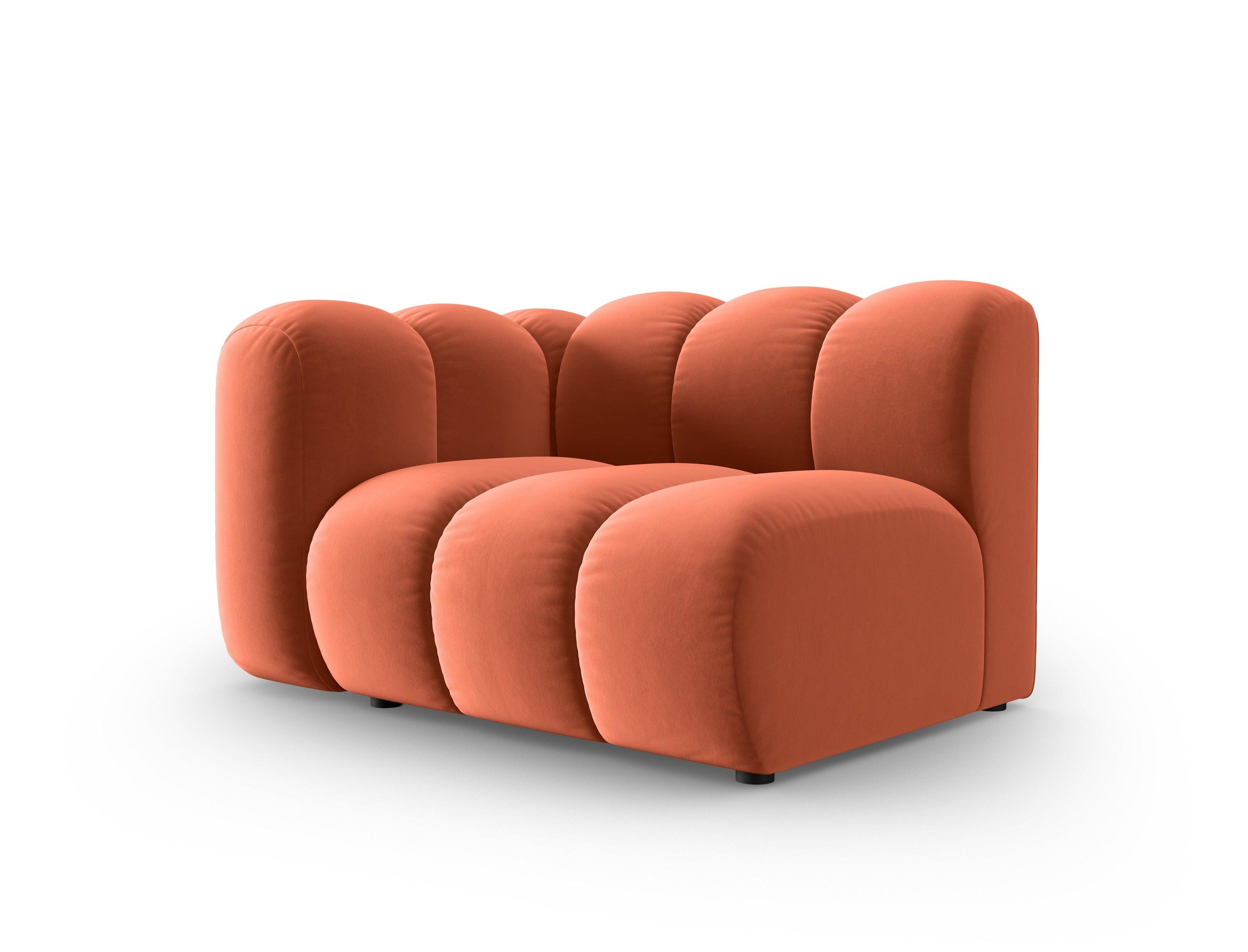 Sofa modułowa aksamitna lewostronna SKYLER koralowy - element końcowy Interieurs 86    Eye on Design