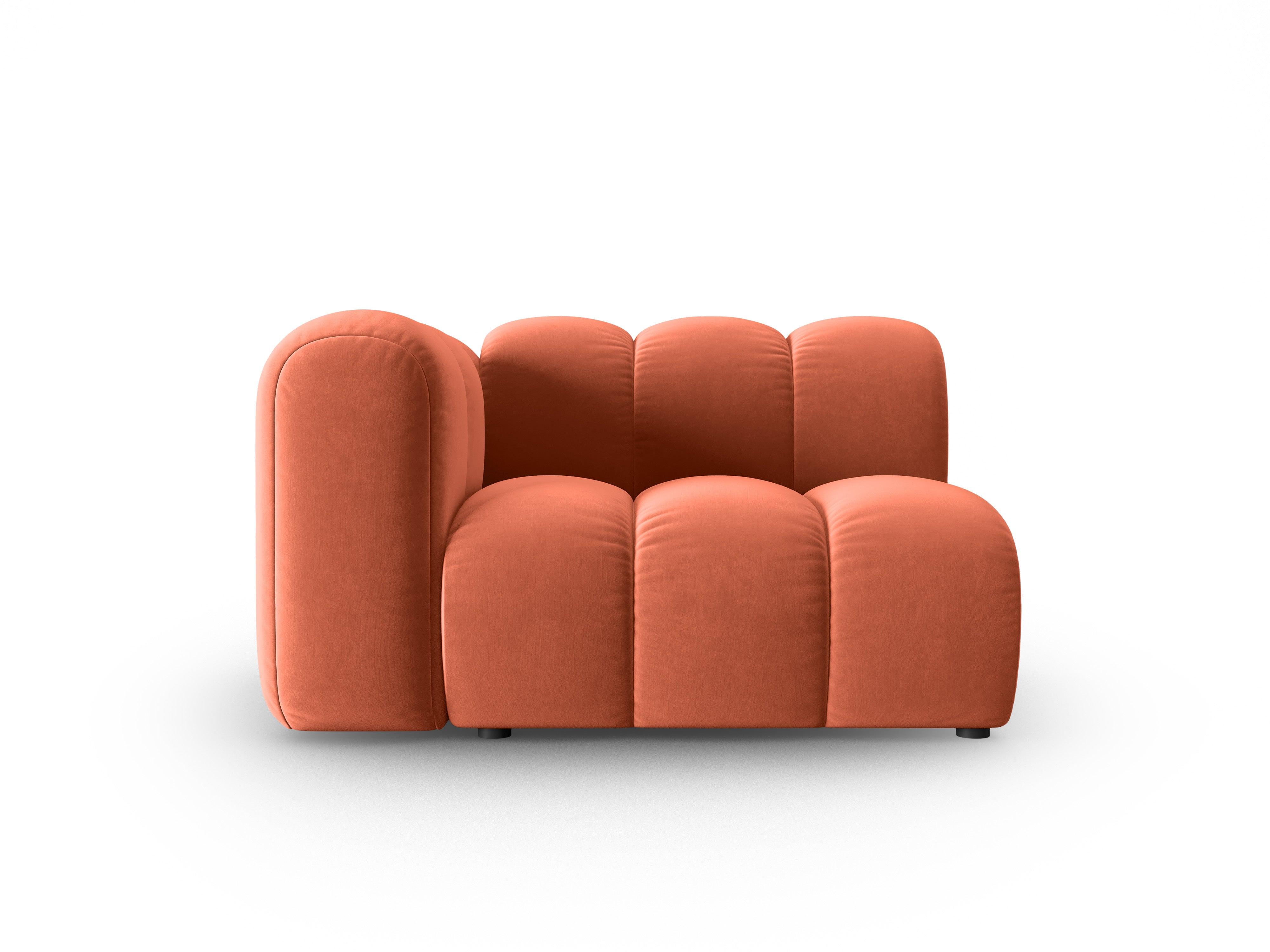 Sofa modułowa aksamitna lewostronna SKYLER koralowy - element końcowy Interieurs 86    Eye on Design