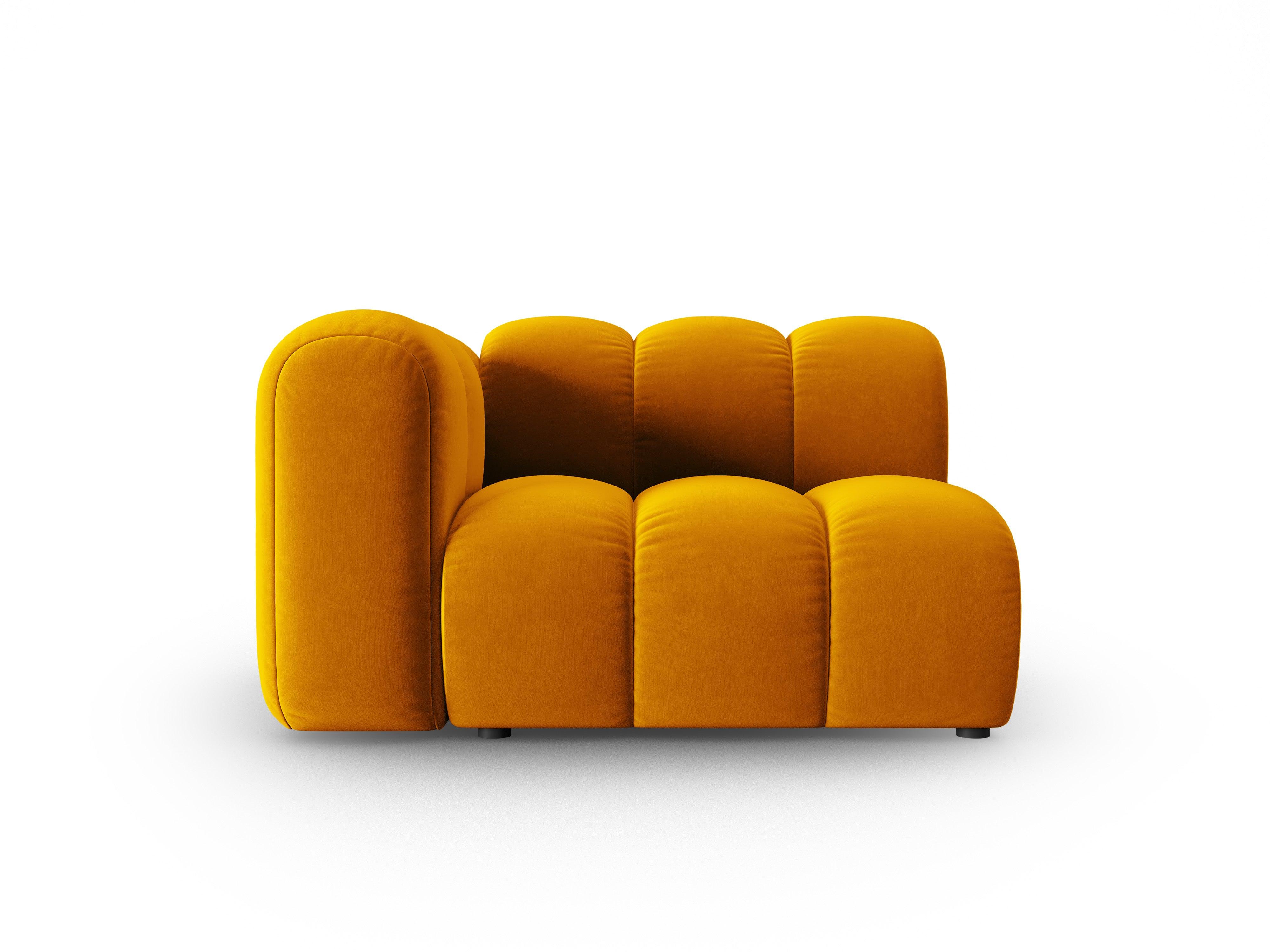 Sofa modułowa aksamitna lewostronna SKYLER musztardowy - element końcowy Interieurs 86    Eye on Design