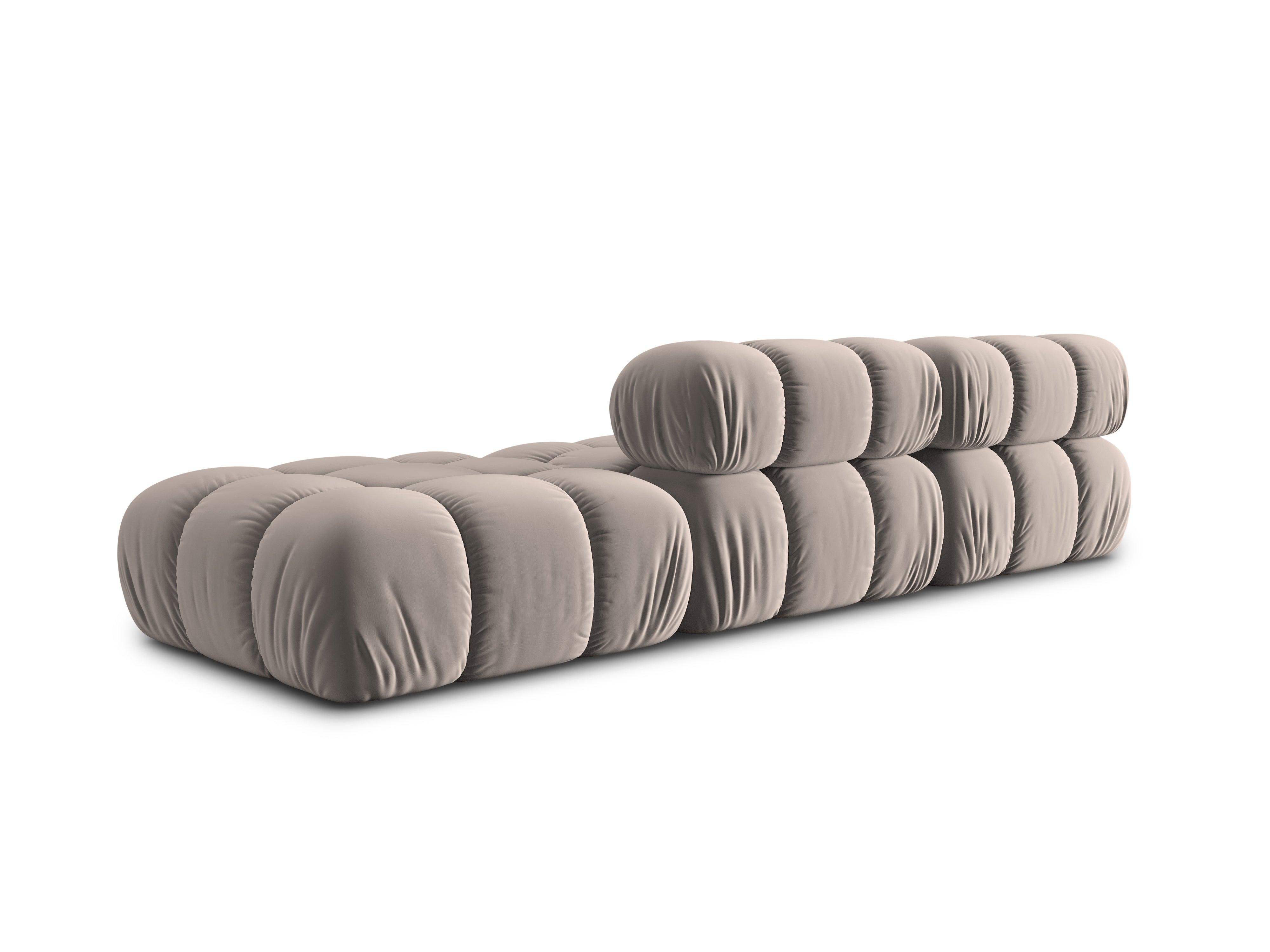 Sofa modułowa aksamitna prawostronna 4-osobowa TROPEA cappuccino Milo Casa    Eye on Design